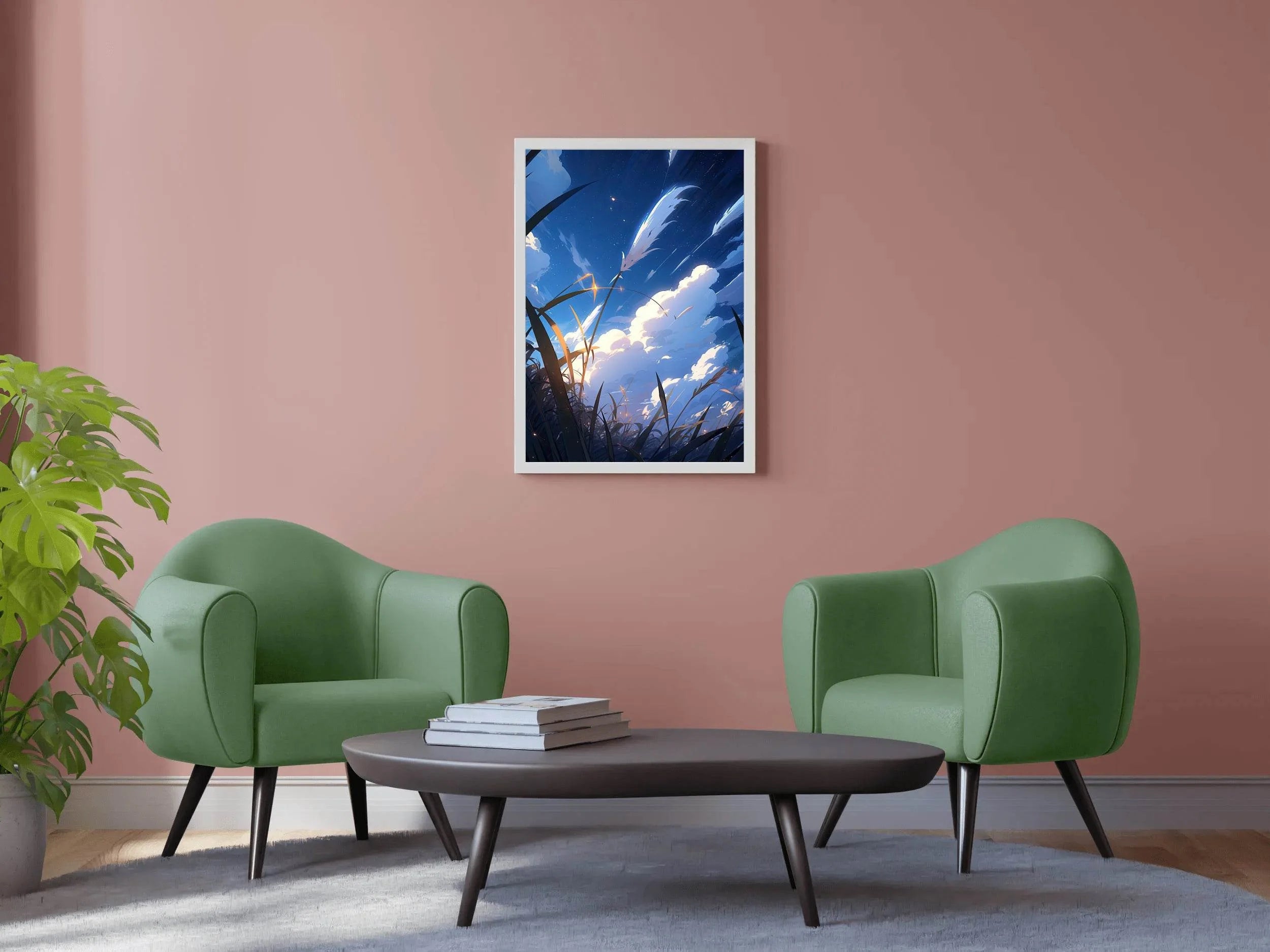 Anime Style Clouds Wall Art - beink online art store