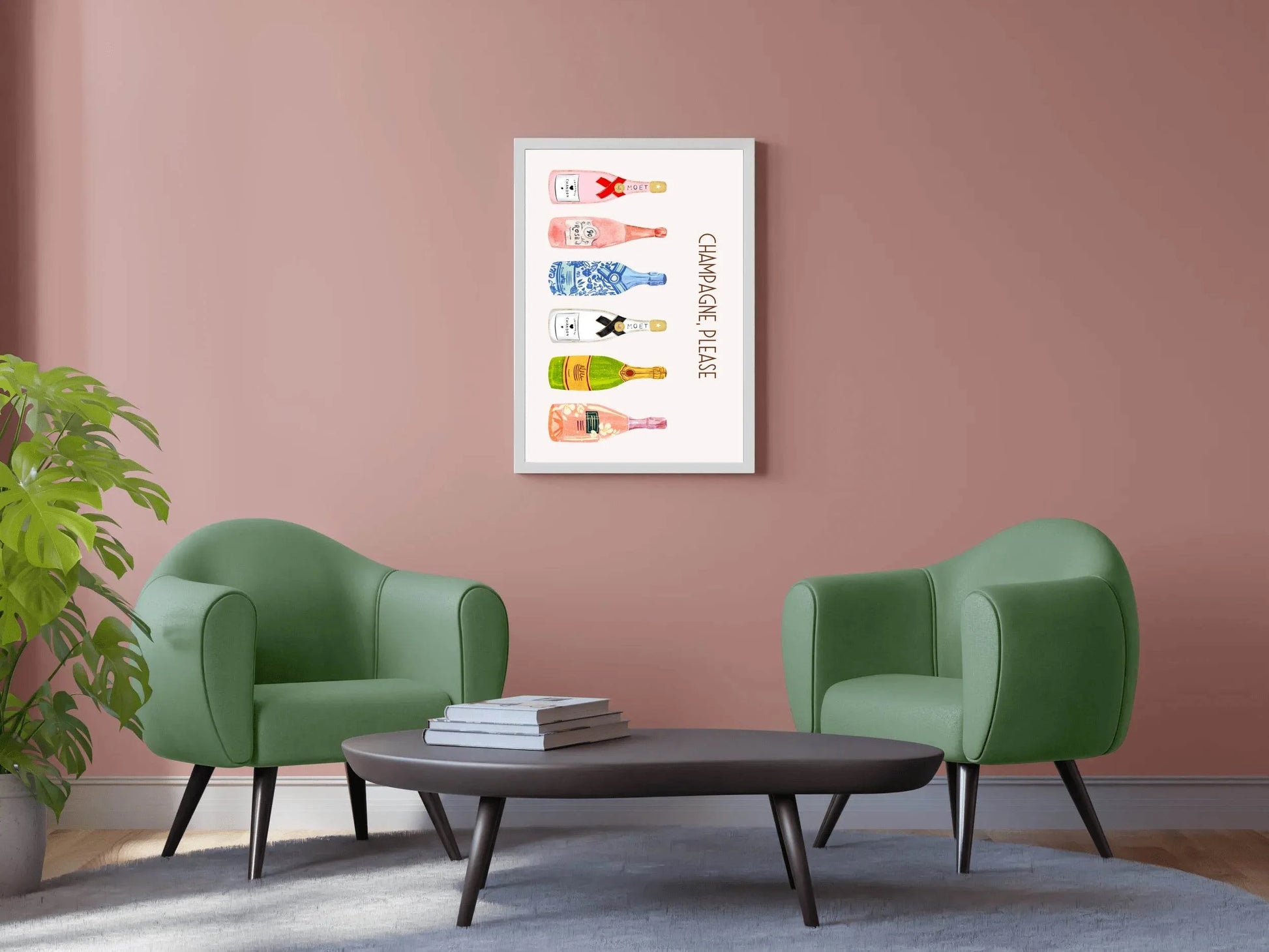 Different Bottles of Champagne Wall Art - beink online art store
