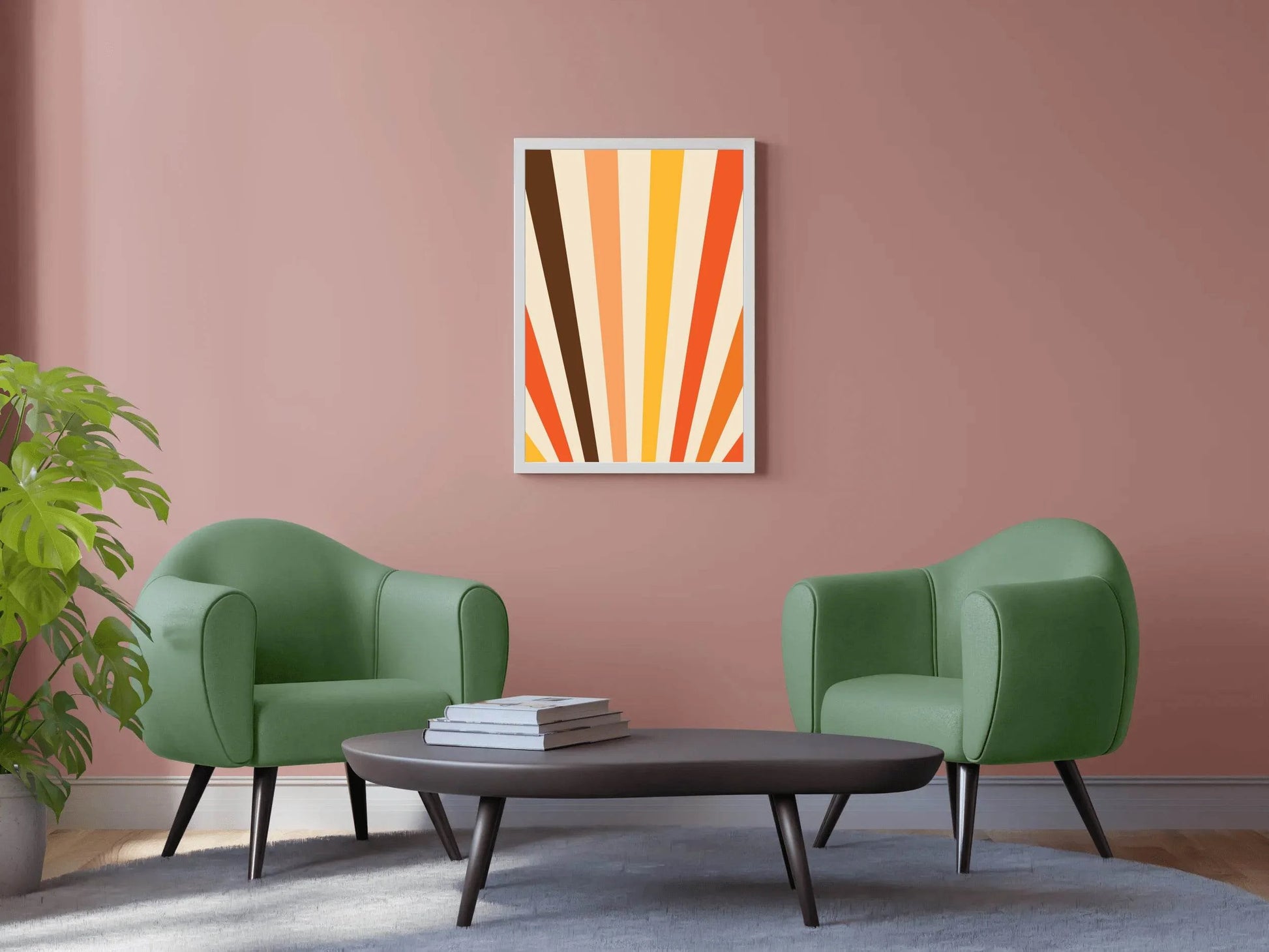 Painting of Colored Rays - beink online art store
