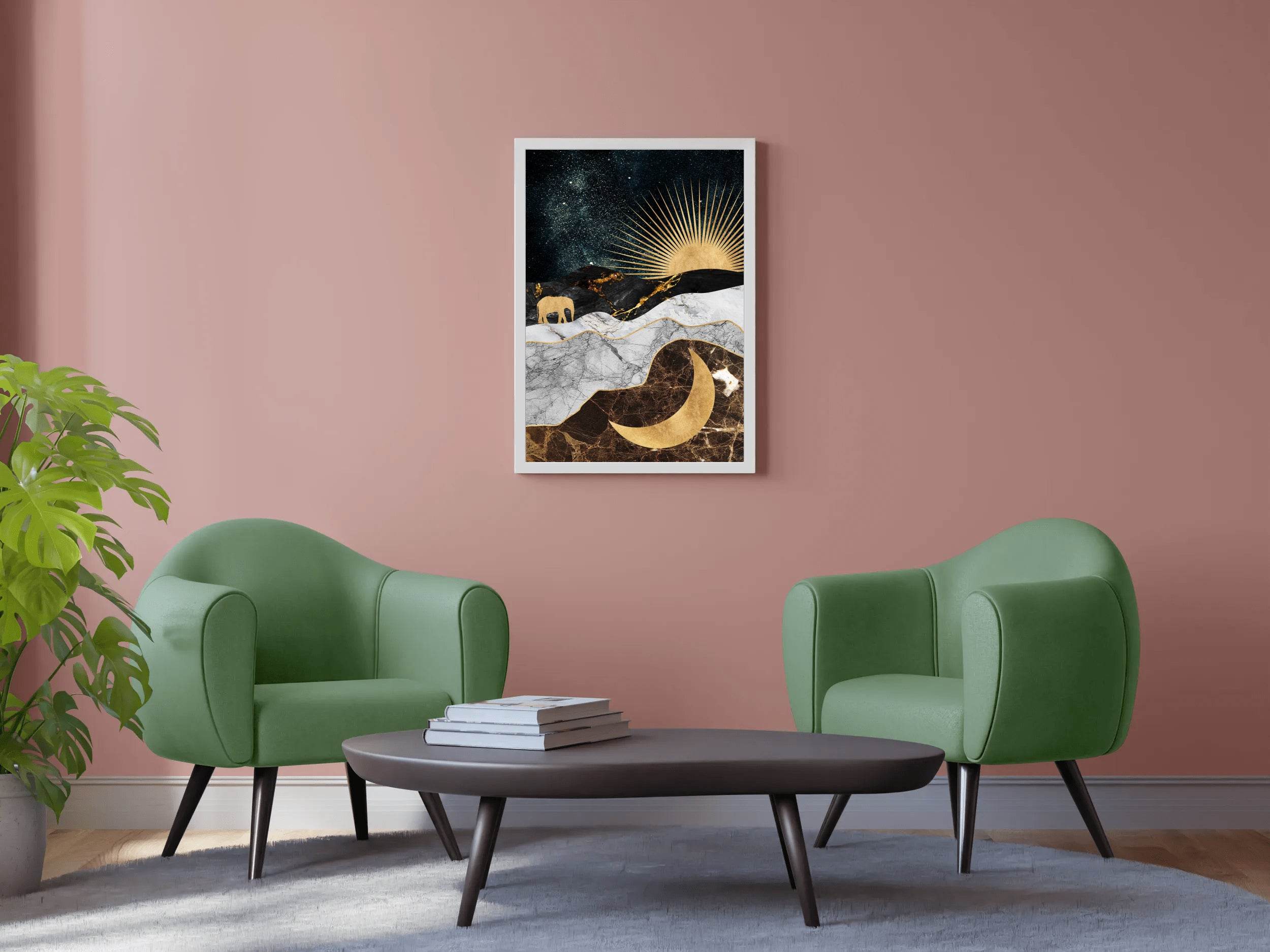 Lunar Sunrise Modern Wall Art - beink online art store