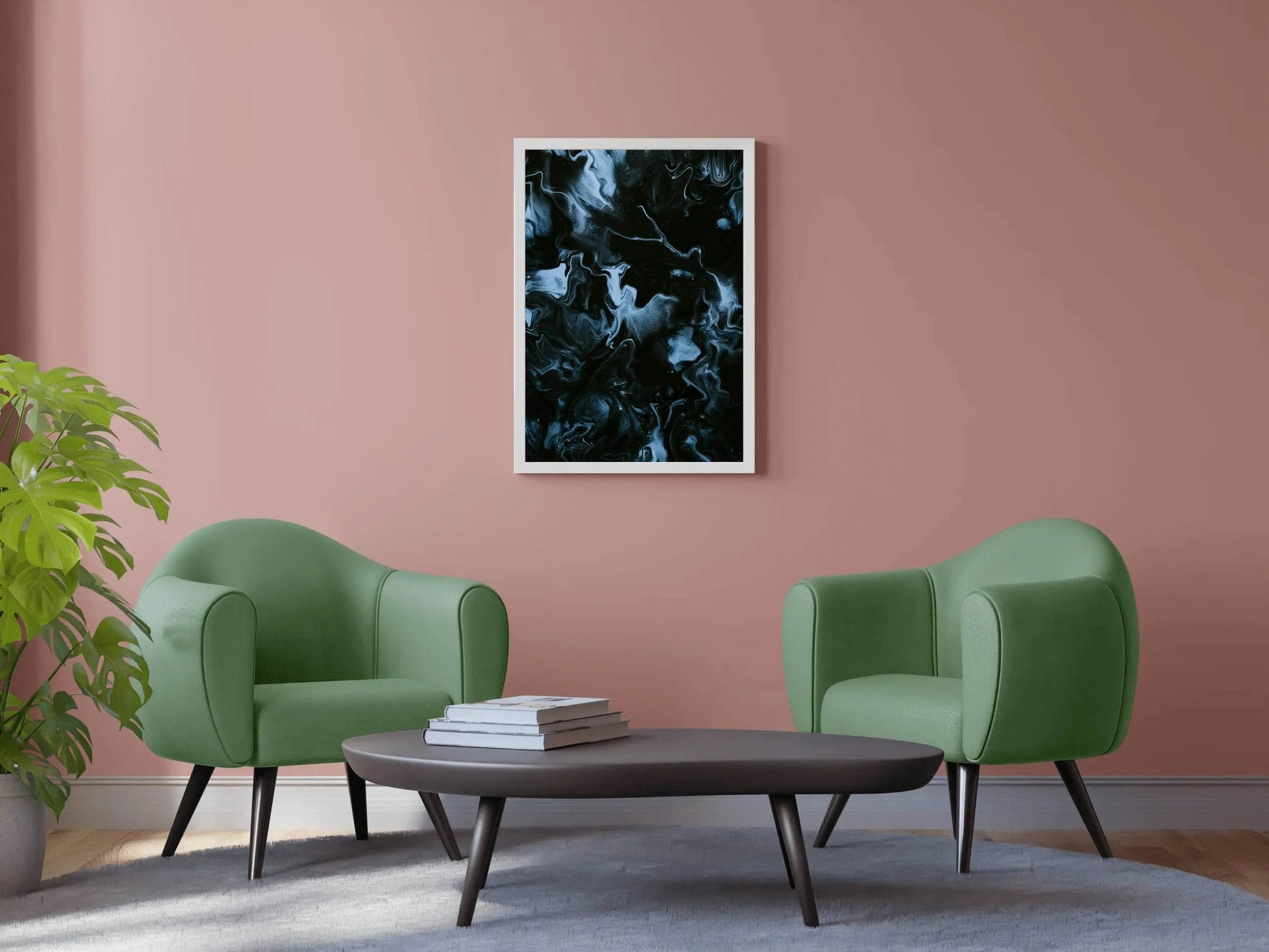 Smokey Oil Paint Abstract Wall Art - beink online art store