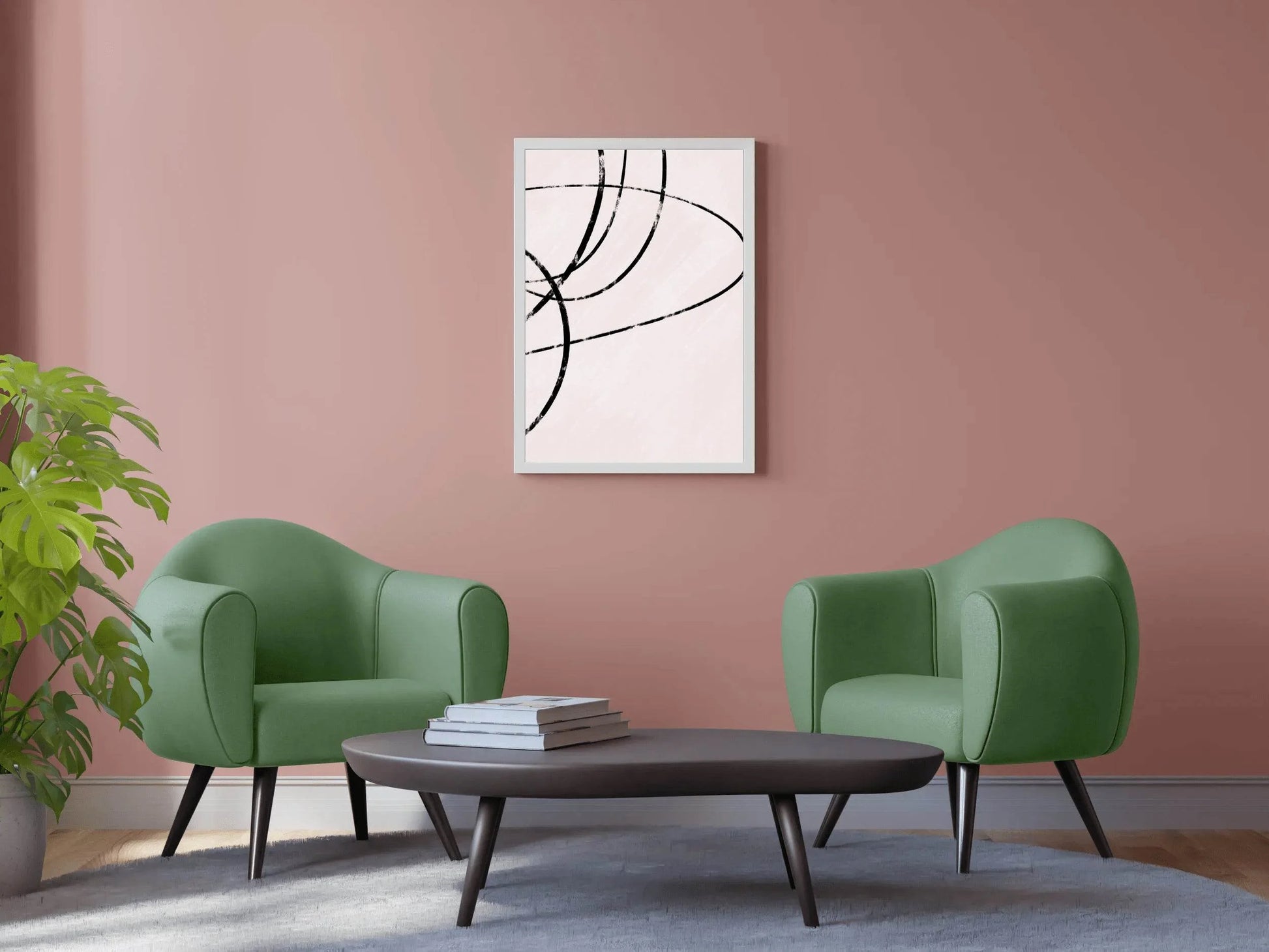 Abstract Oval Lines Wall Art - beink online art store