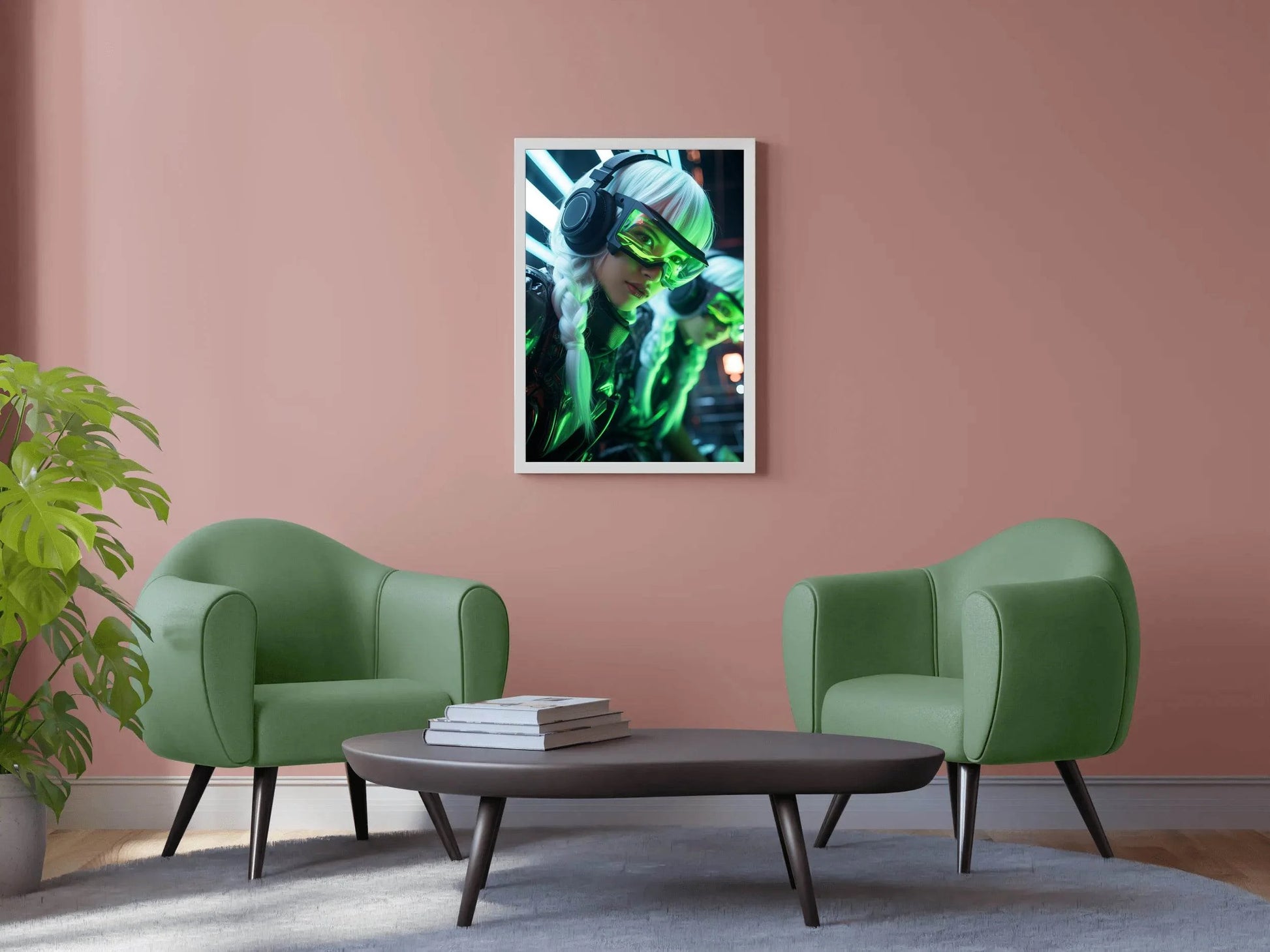 Cyberpunk Warrior Girls Wall Art - beink online art store