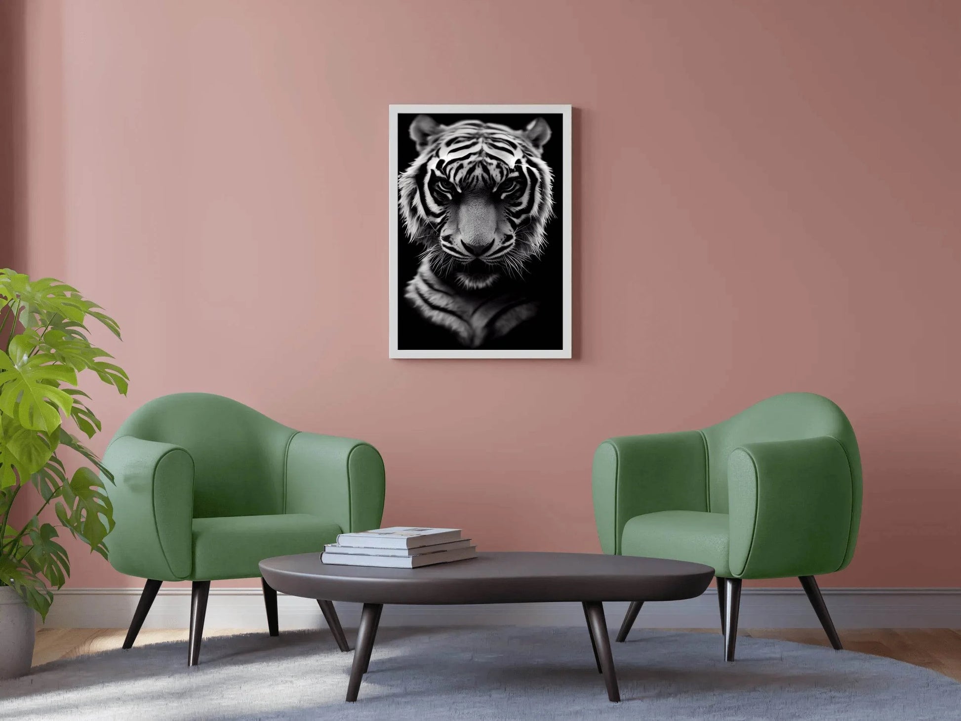 Bengal Tiger Black & White Wall Art - beink online art store