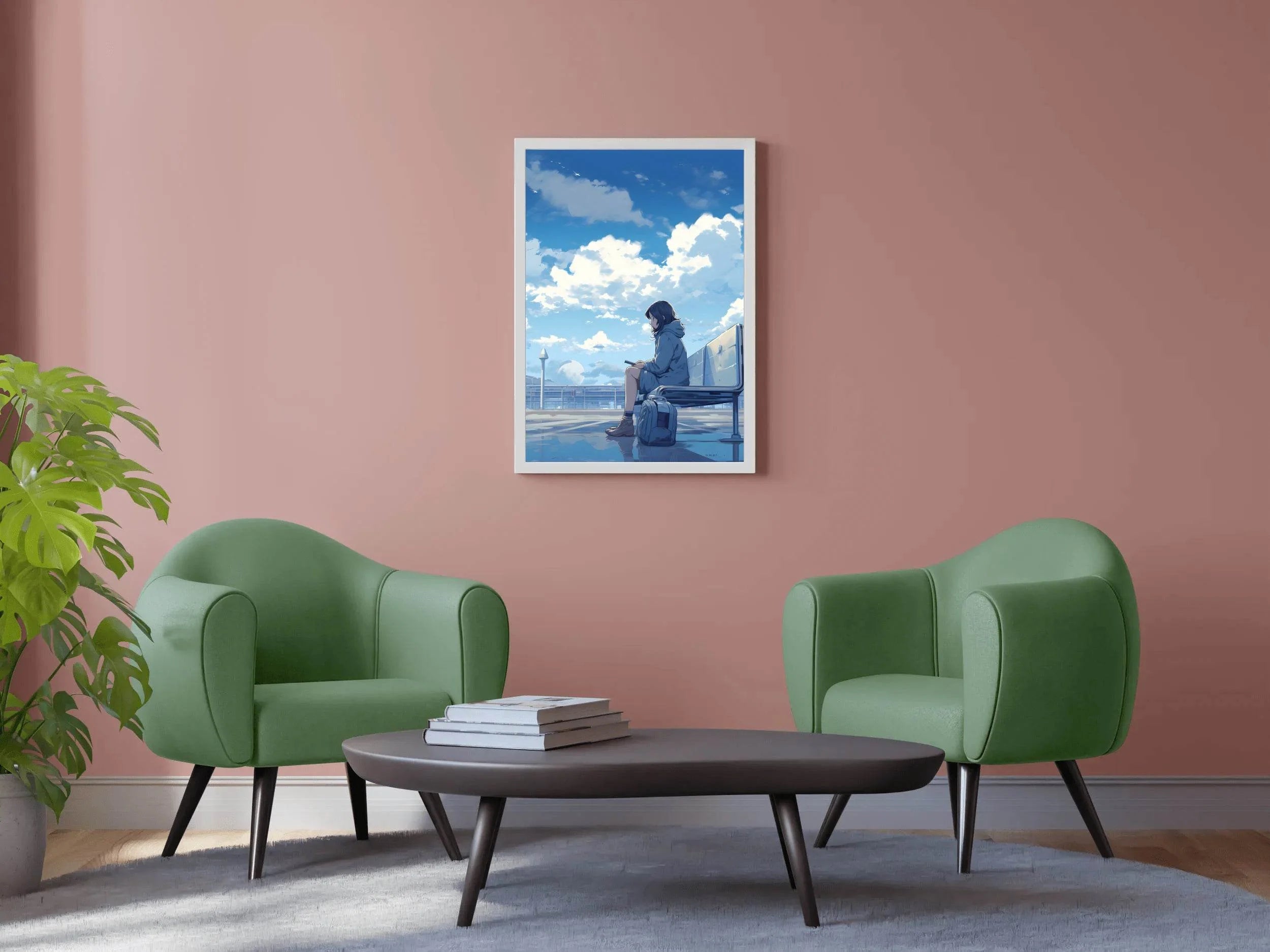 Sad Anime Boy Wall Art - beink online art store