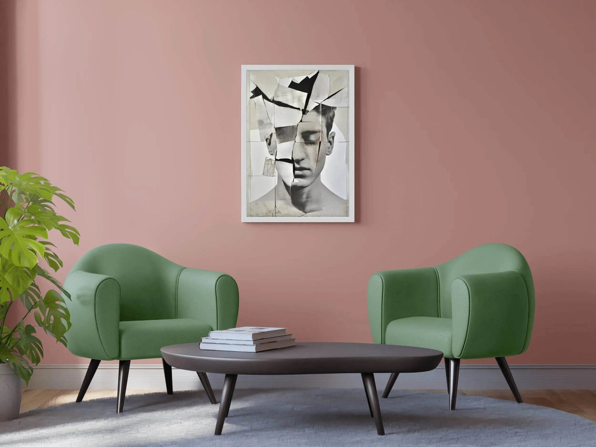 Torn Portrait of Men Face Digital Art - beink online art store
