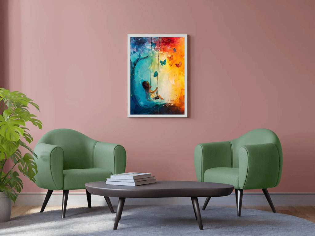 Drawing Of Anime Girl Playing Wall Art - beink online art store