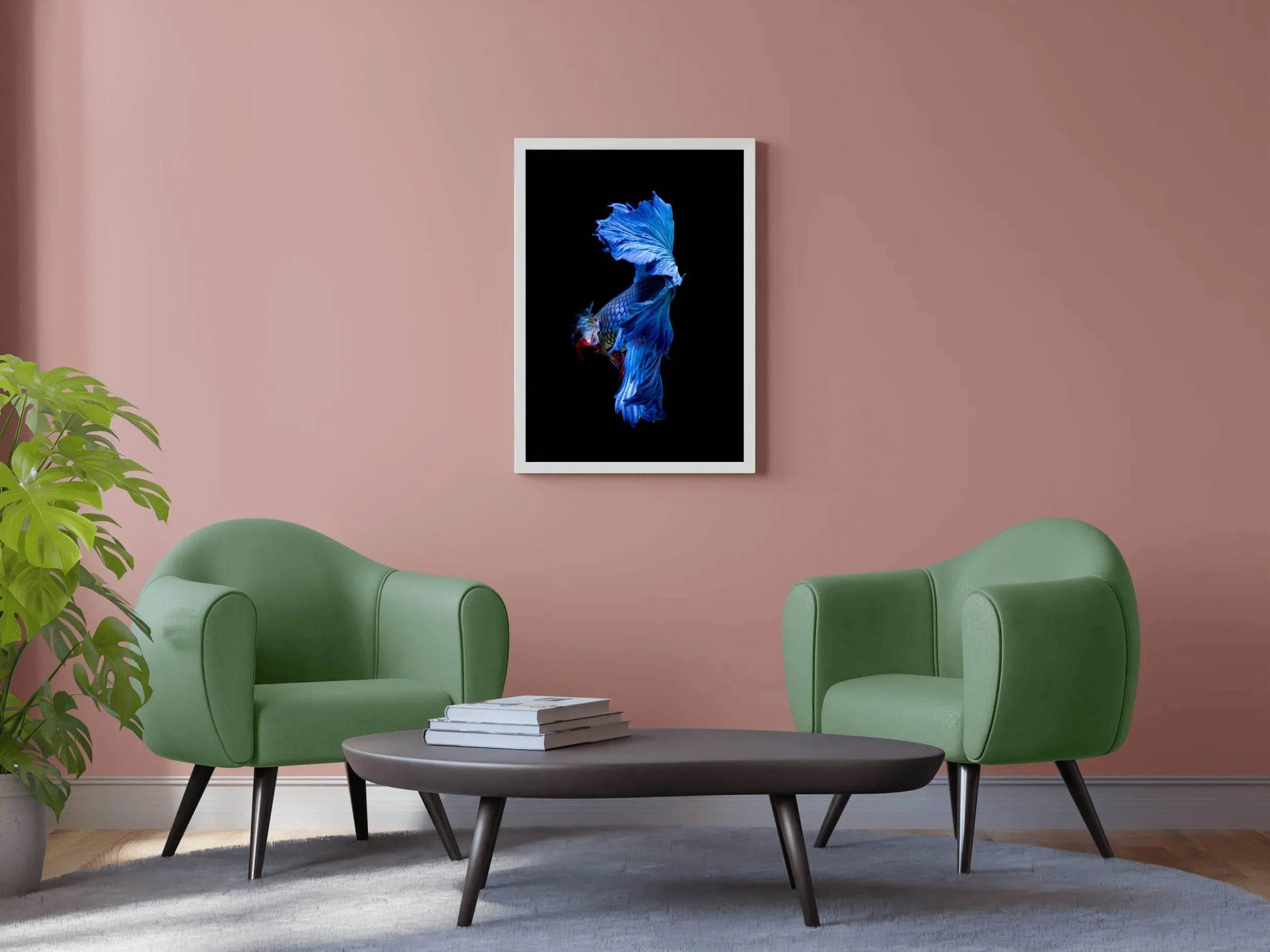 Siamese Fighting Fish Animal Wall Art - beink online art store