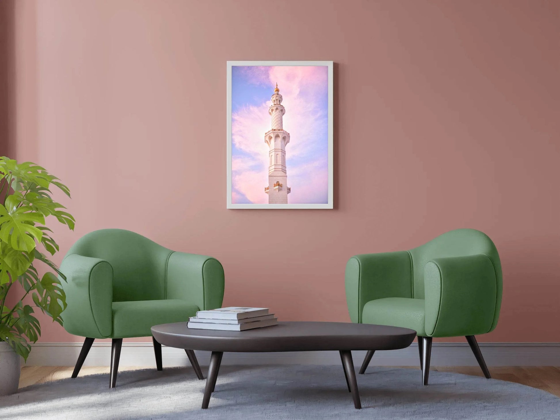 Pastel Skies with Minaret Wall Art - beink online art store