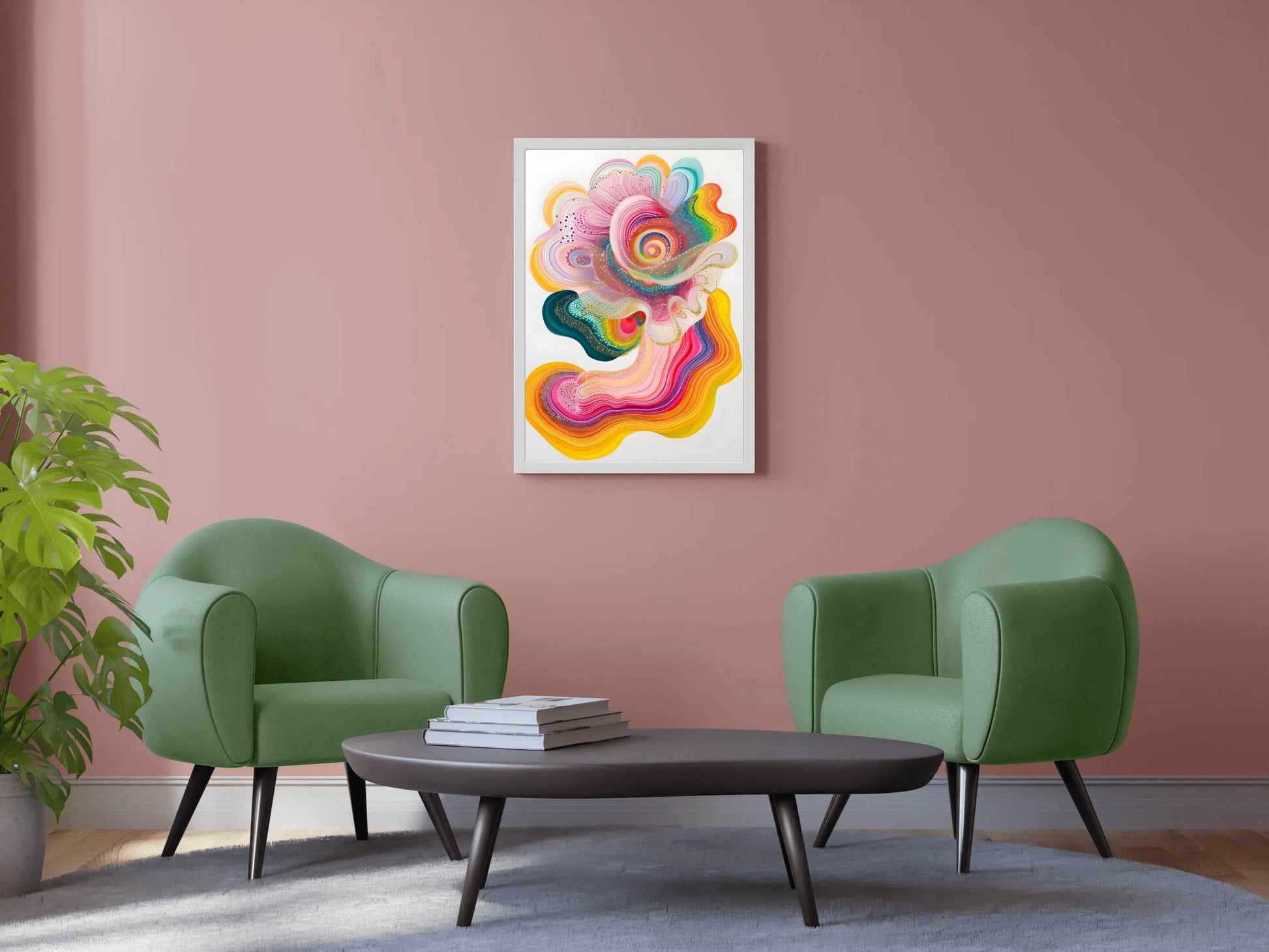 Beautiful Watercolor Paint Flower Digital Art - beink online art store