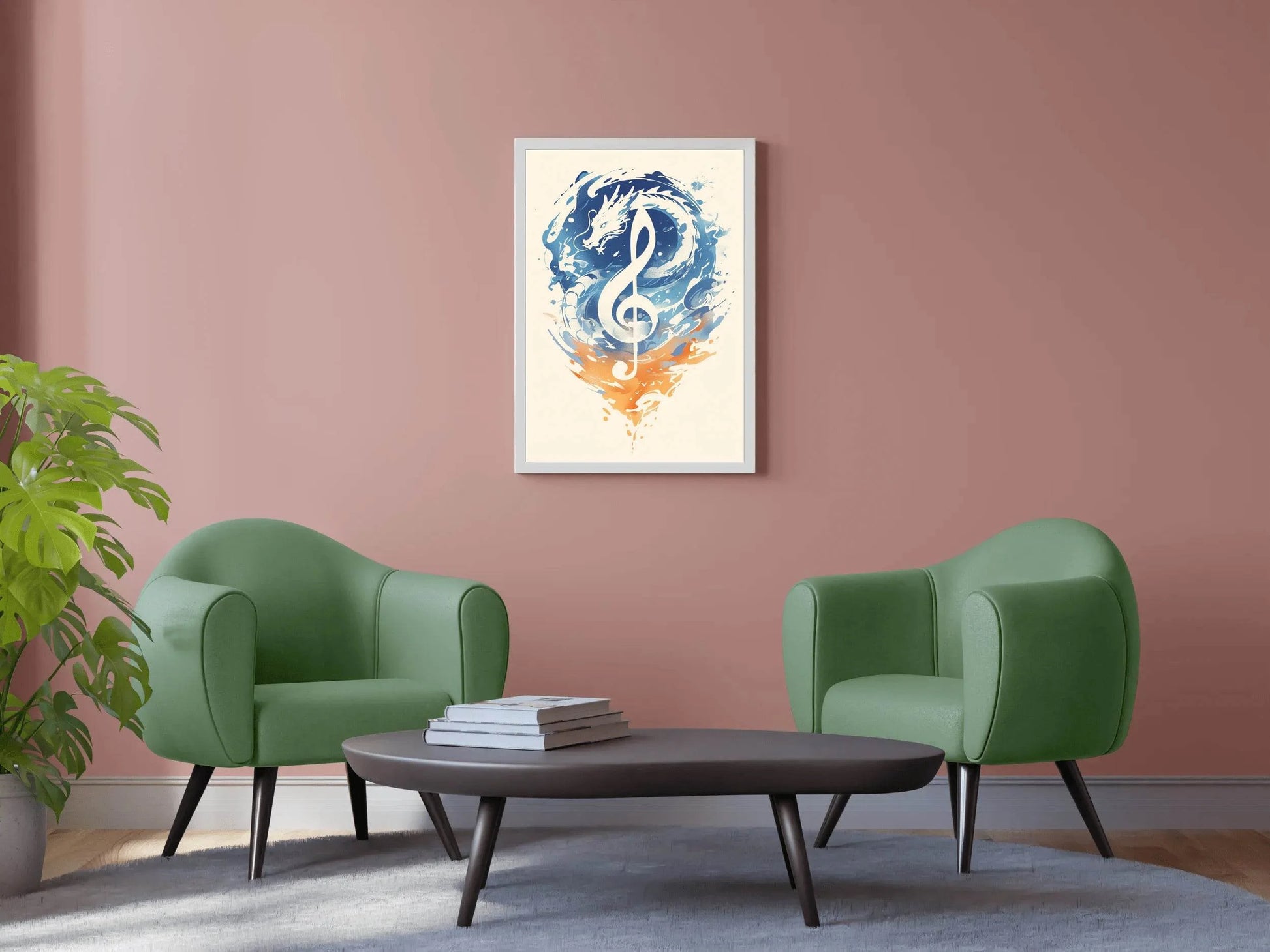 Dragon Sheet Music Wall Art - beink online art store