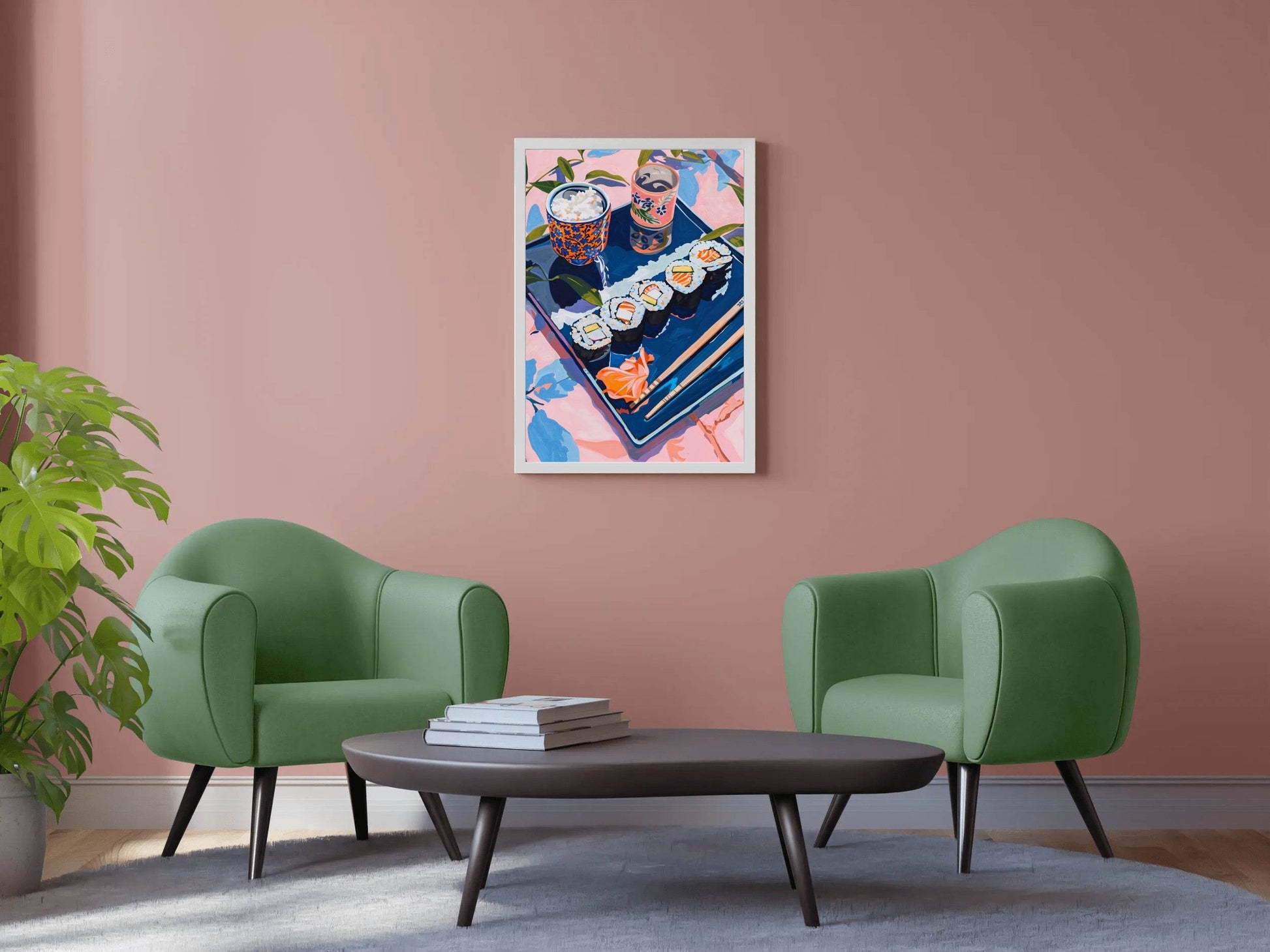 Colorful Sushi Plate Japanese Cuisine Wall Art - beink online art store