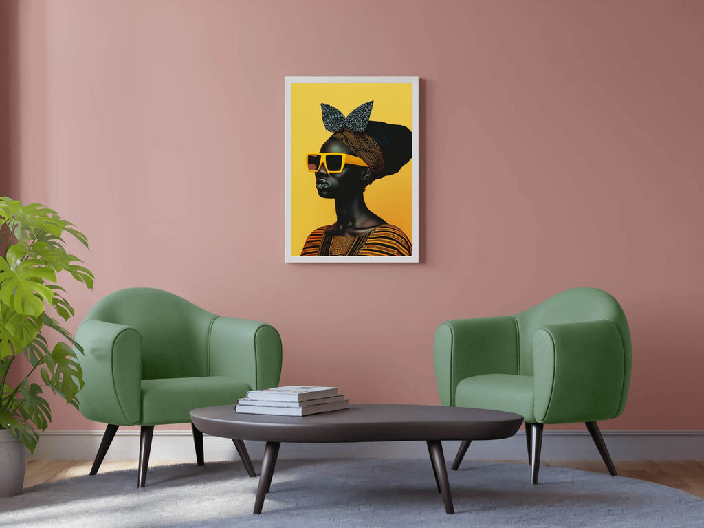 Black Woman Fashion Wall Art - beink online art store