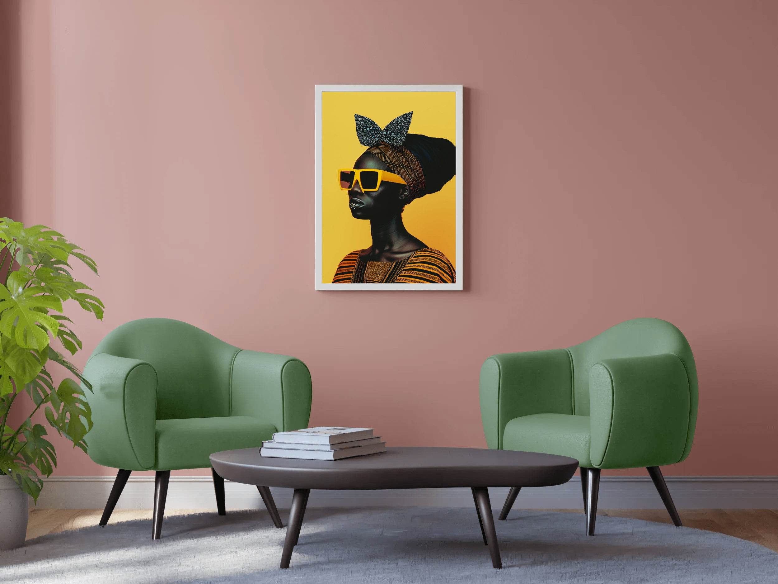 Black Woman Fashion Wall Art - beink online art store