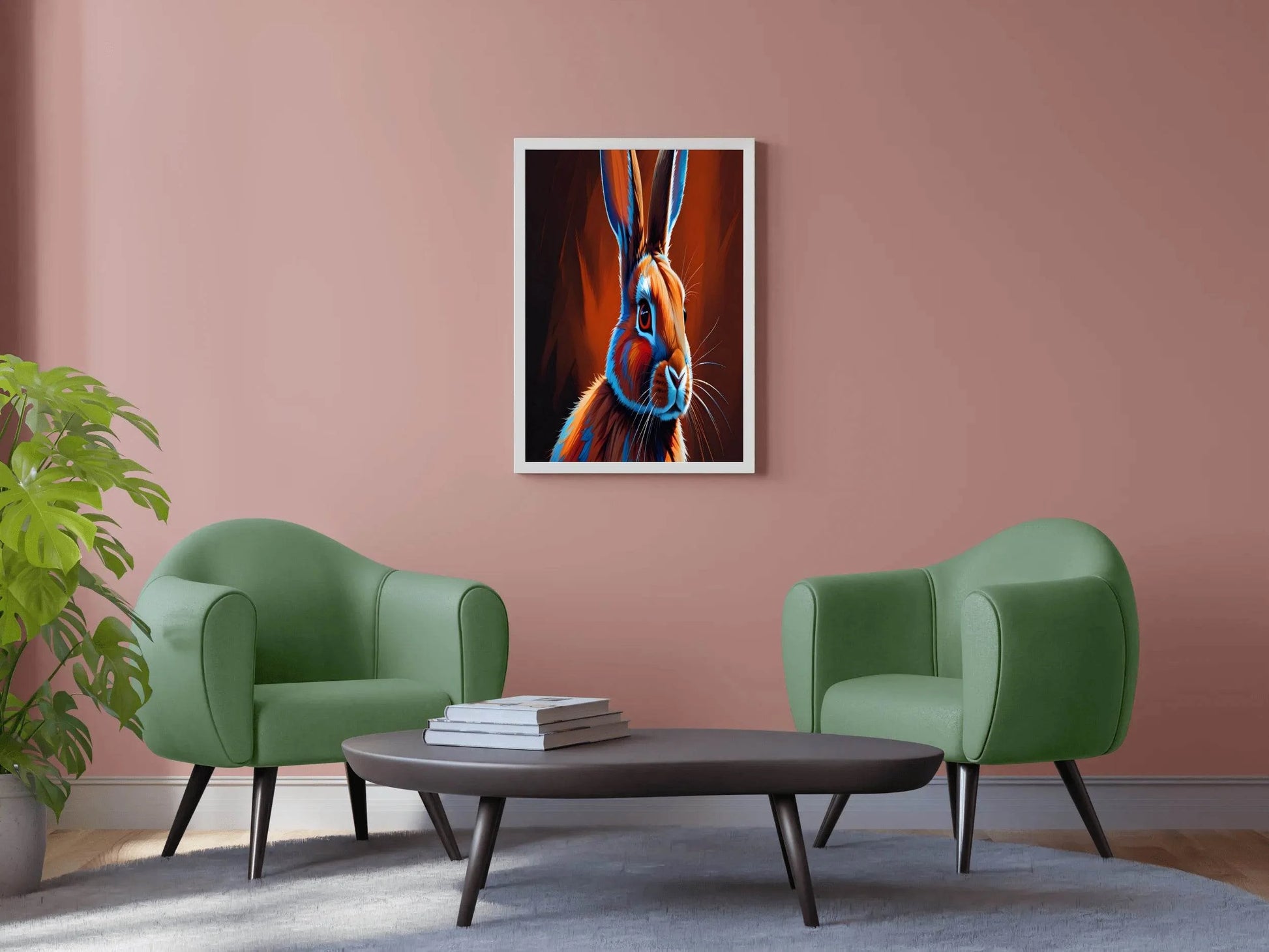 Watercolor Painting of Rabbit Wall Art - beink online art store