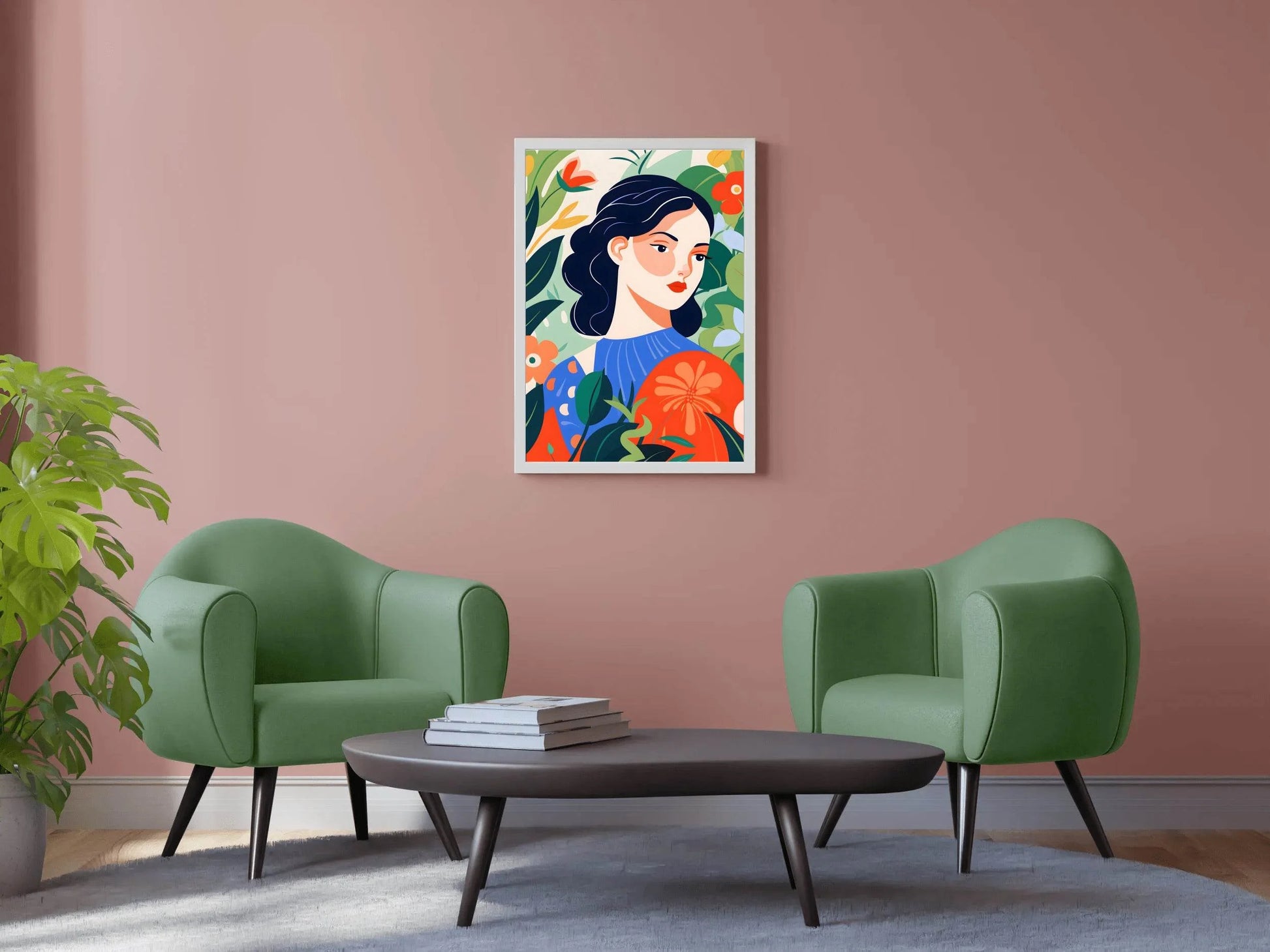 A Woman Painting Among Flowers - beink online art store