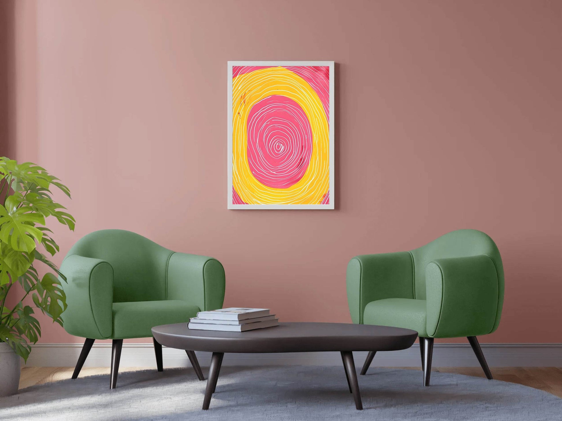 Yellow and Pink Swirl Digital Art - beink online art store