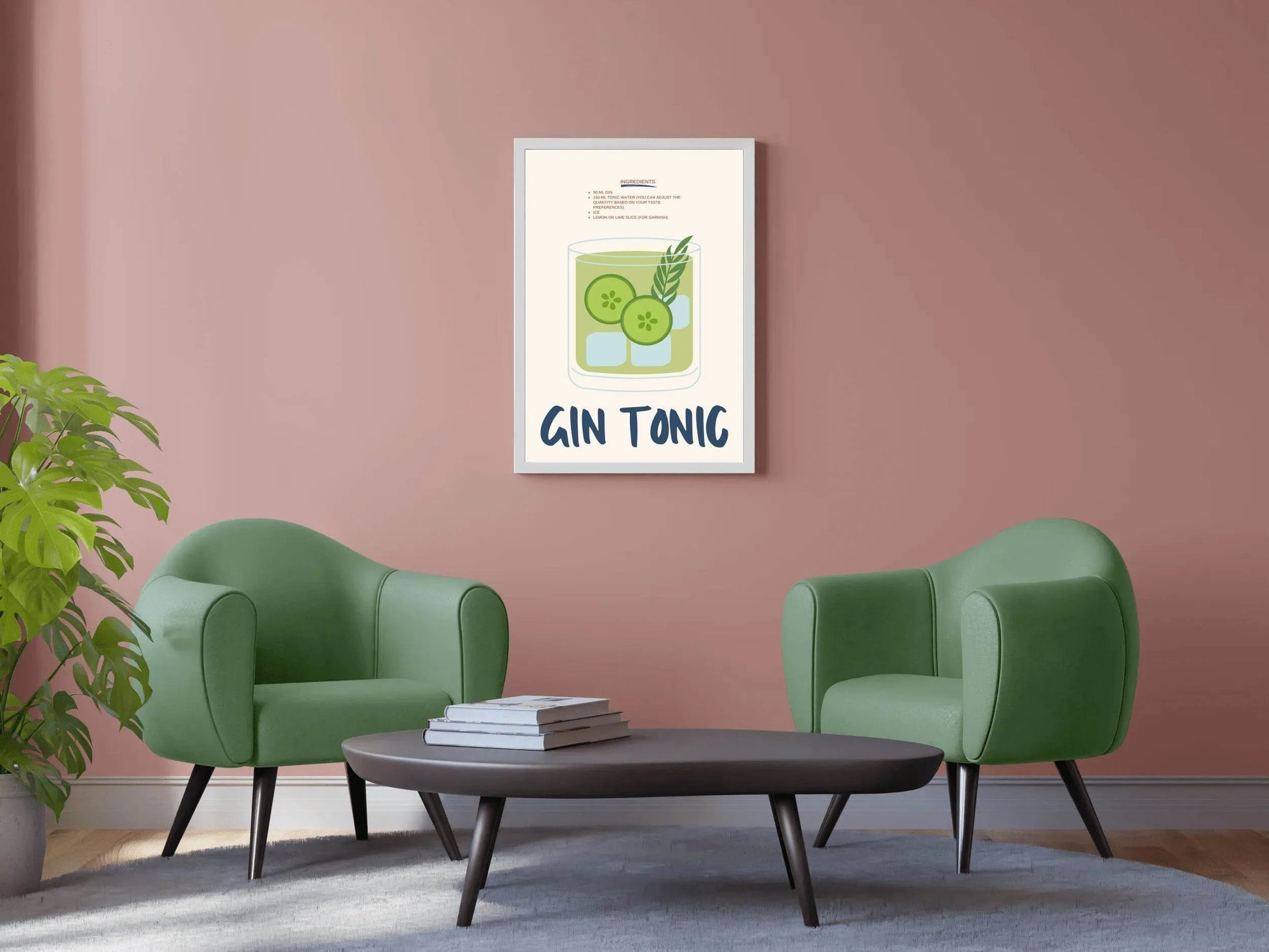 Gin and Tonic Cocktail Wall Art - beink online art store