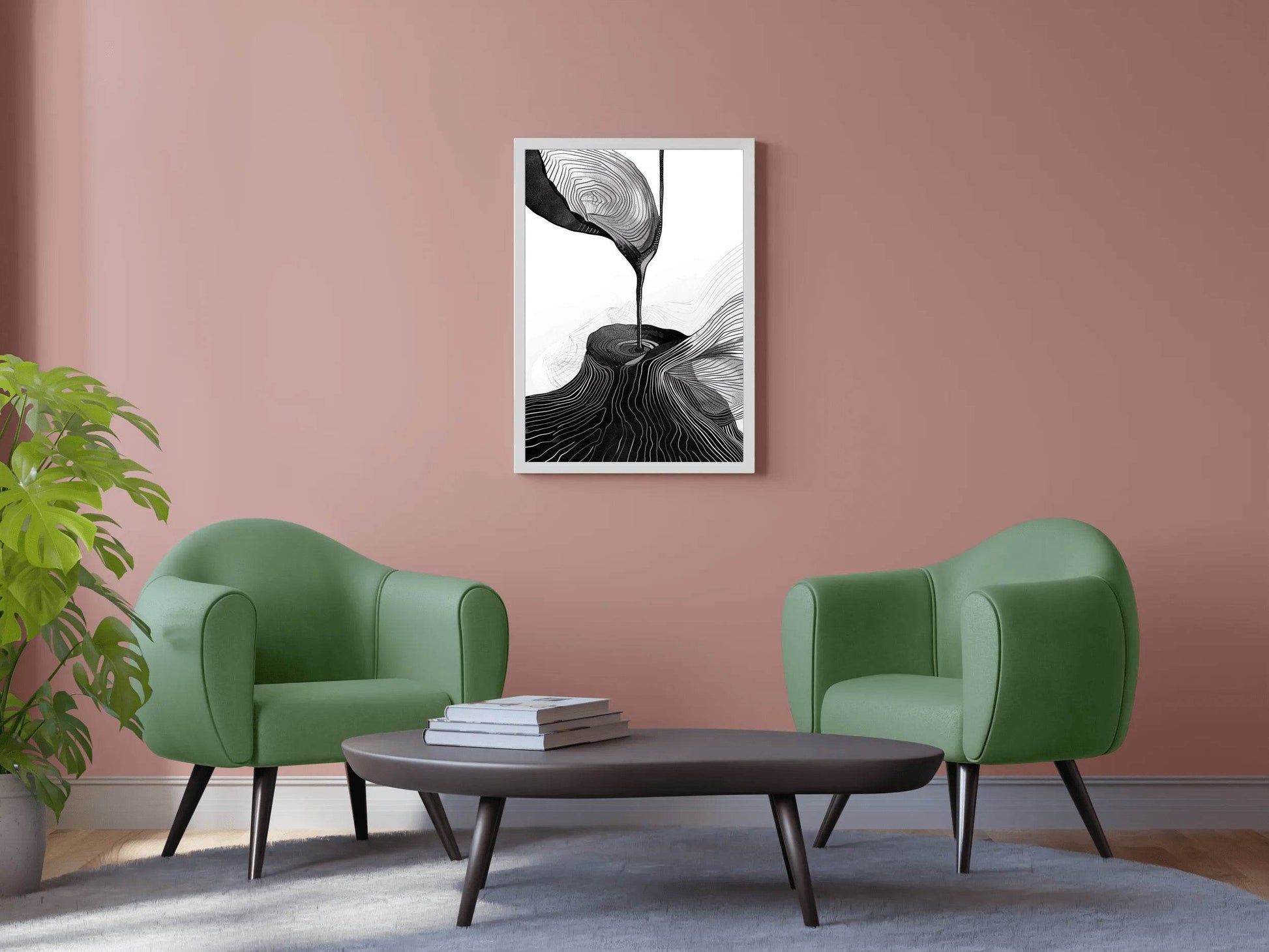Cosmic Flow Ink Drawing Modern Wall Art - beink online art store