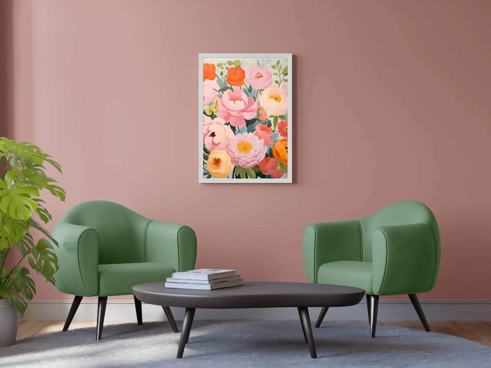 Painting of Colorful Flowers Wall Art - beink online art store