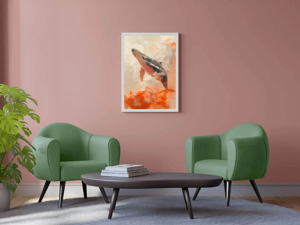 Fantasy Whale in Sky Animal Wall Art - beink online art store