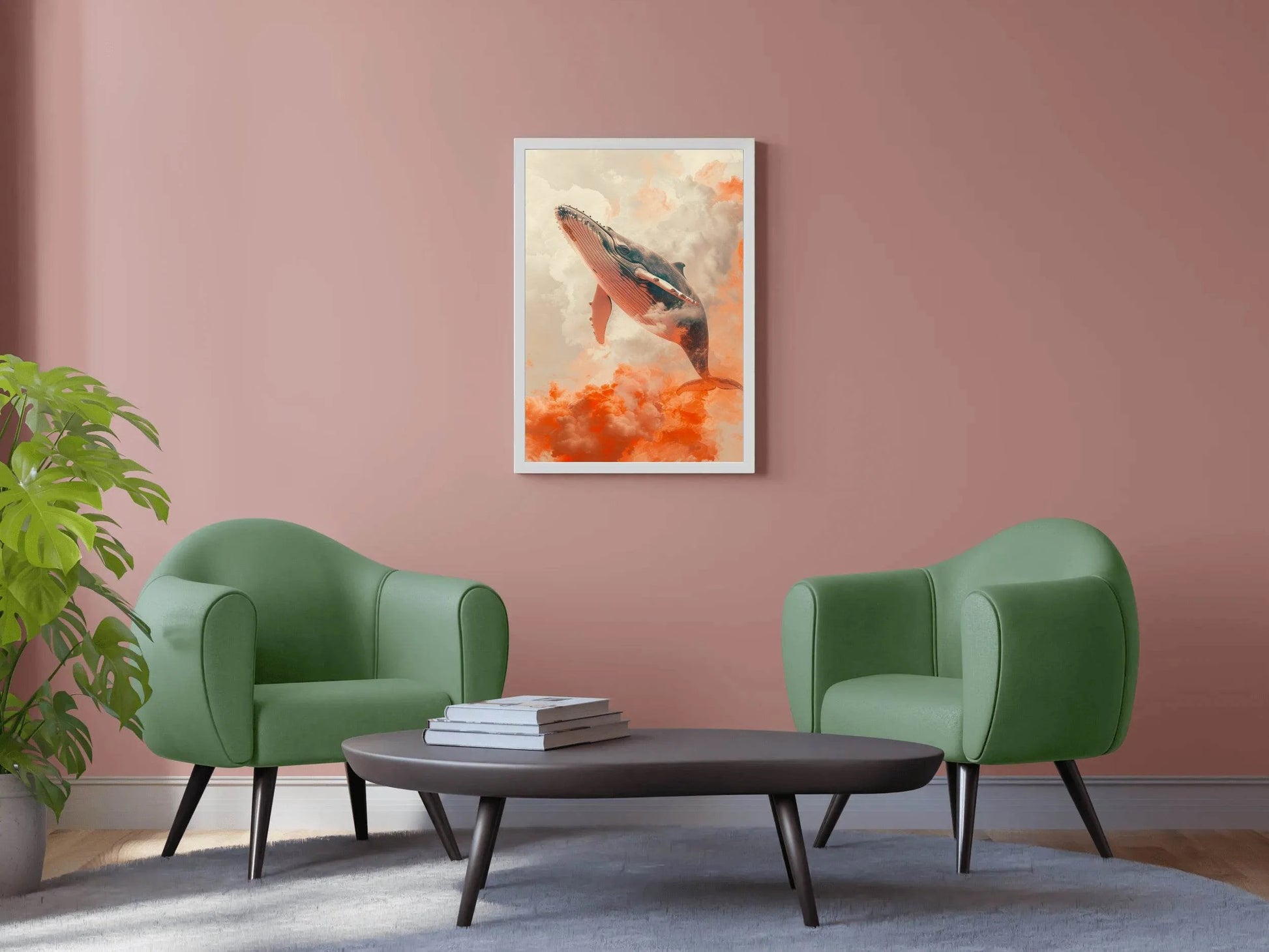 Fantasy Whale in Sky Animal Wall Art - beink online art store
