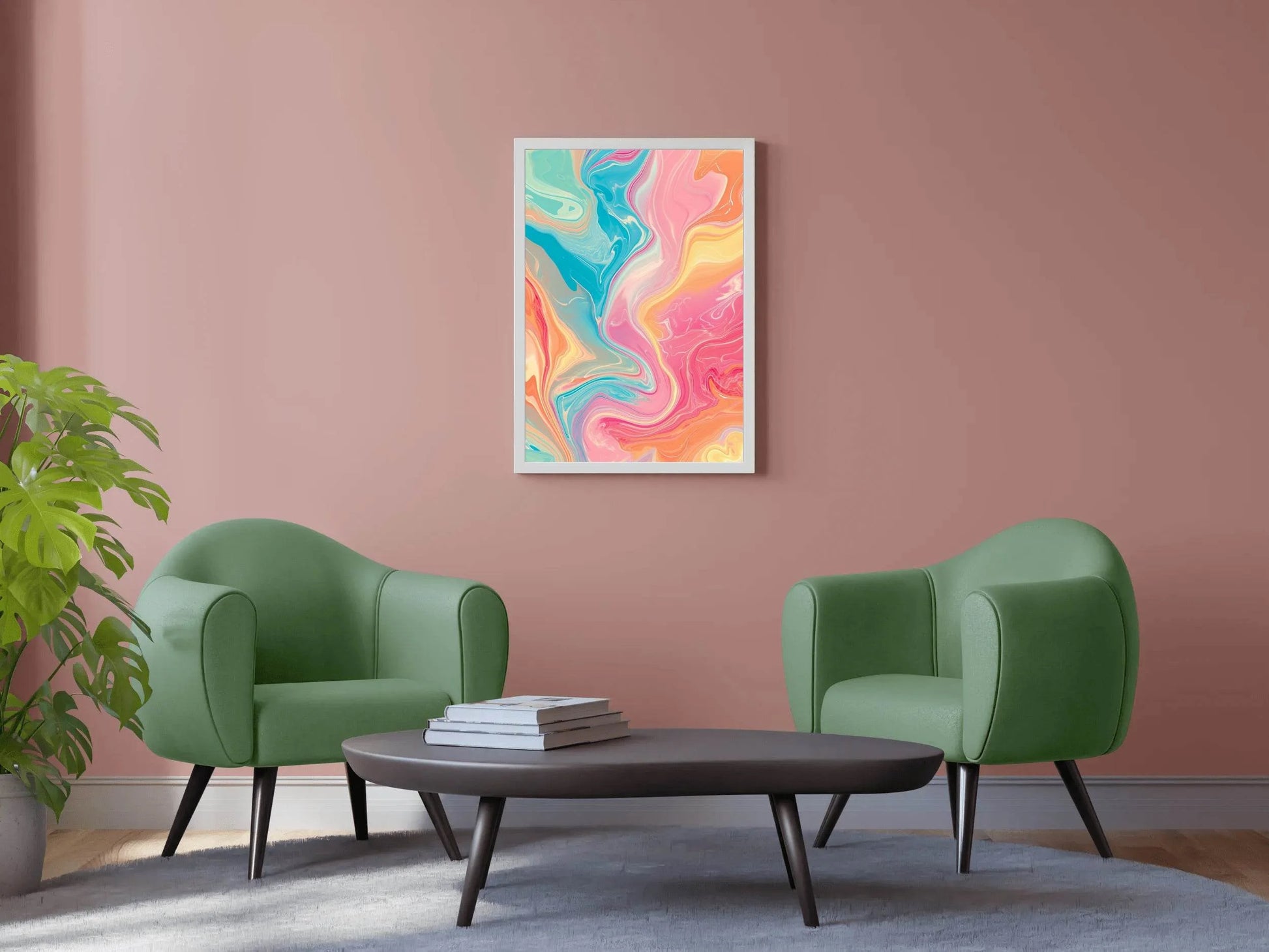 Colorful Liquid Abstract Bakground Digital Art - beink online art store