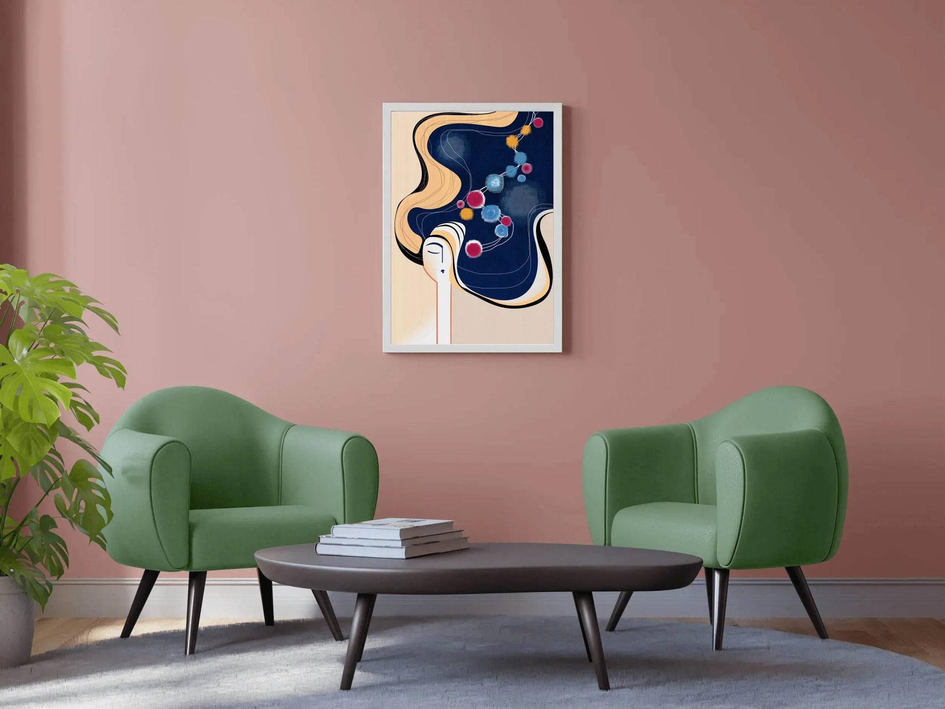 Women Thoughts Geometric Idealization Abstract Wall Art - beink online art store