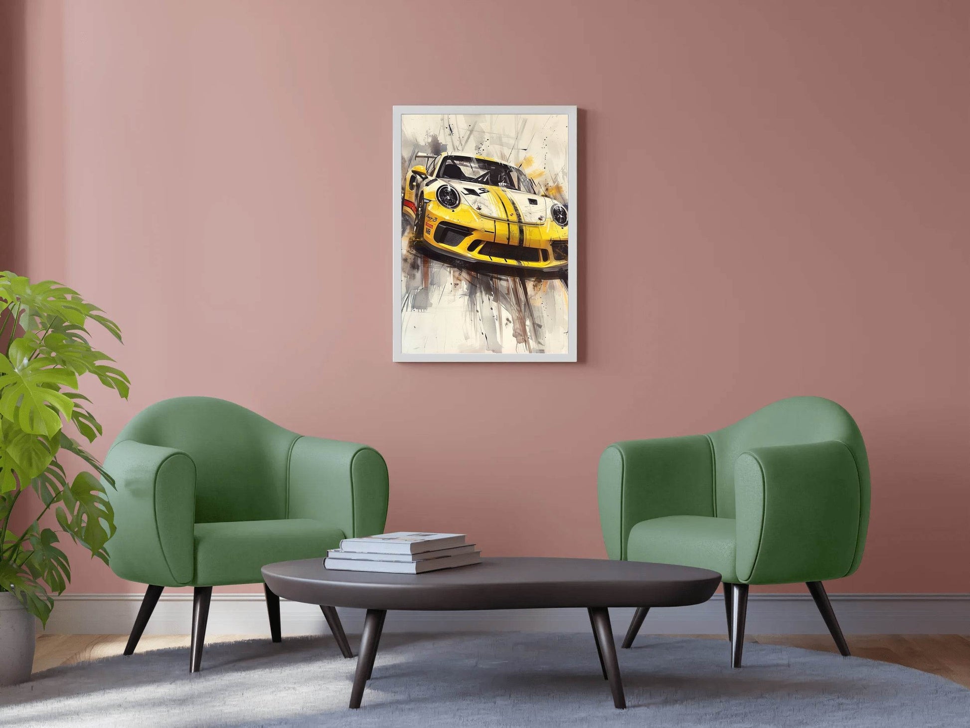 Porsche GT3 RS Naranja Wall Art - beink online art store