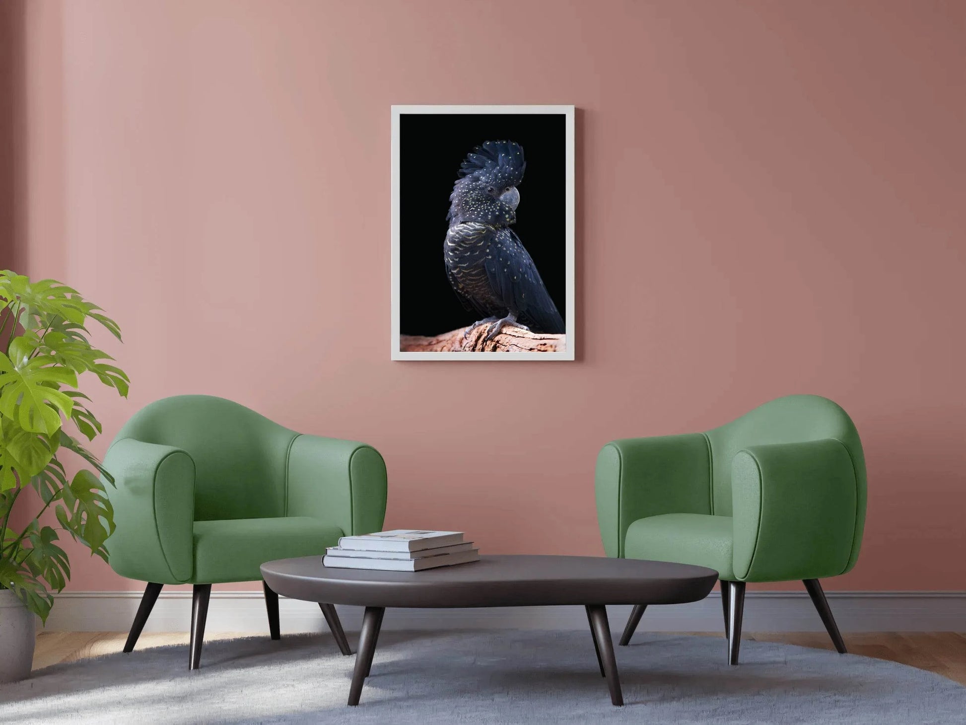 Red-Tailed Black Cockatoo Bird Wall Art - beink online art store