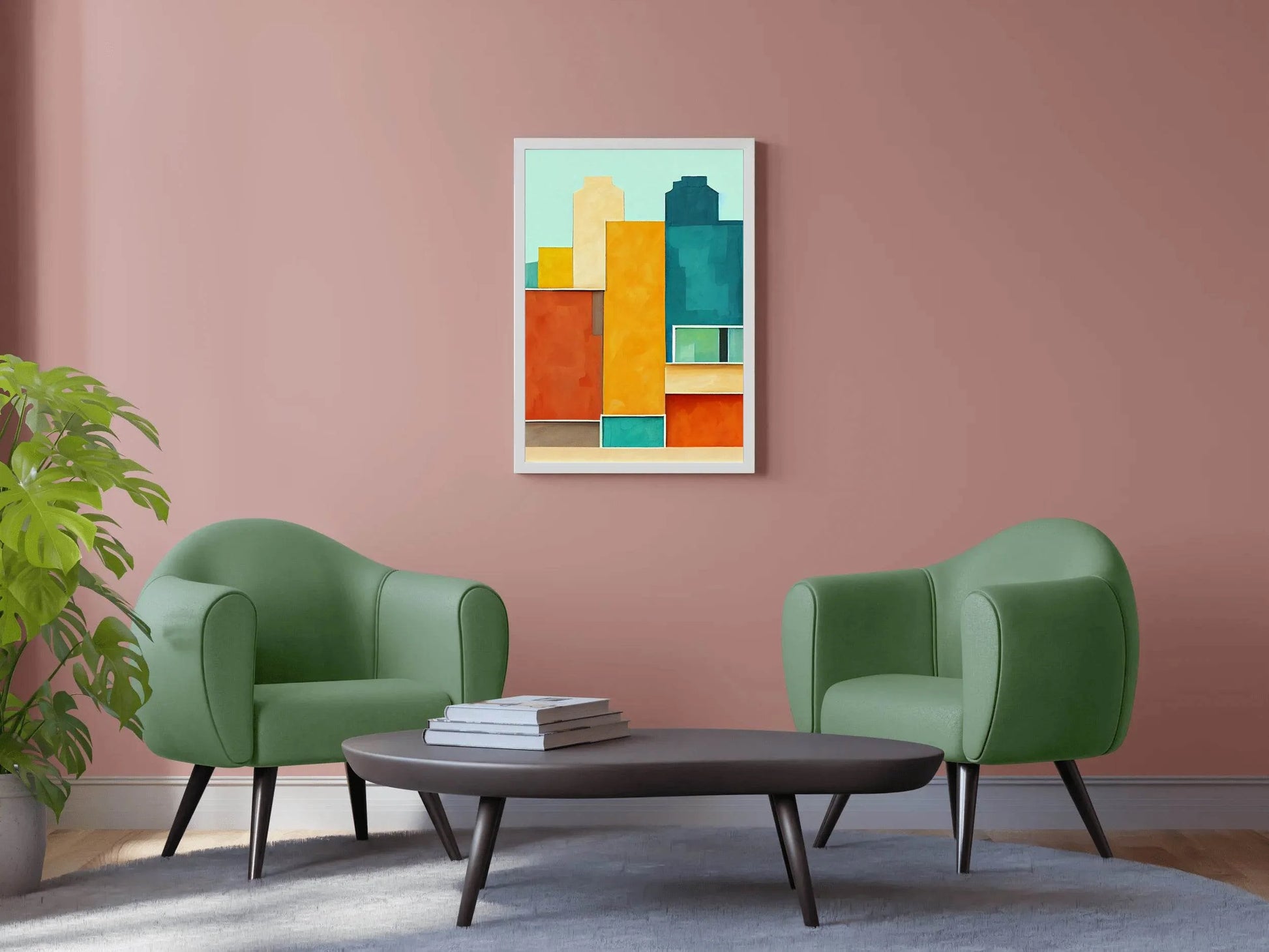Creative Building Shape Abstract Wall Art - beink online art store