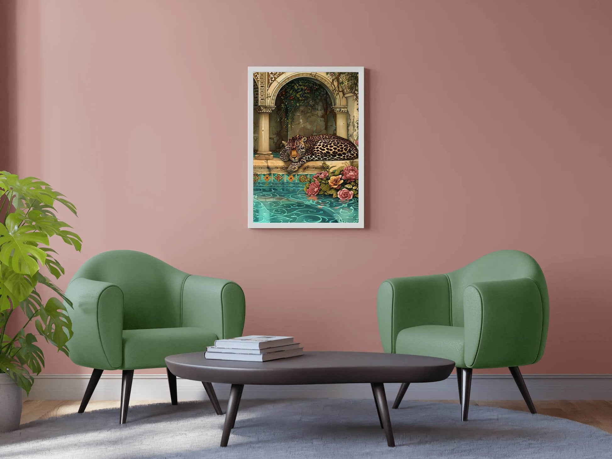Tiger Sleeping Besides the Water Pool - beink online art store