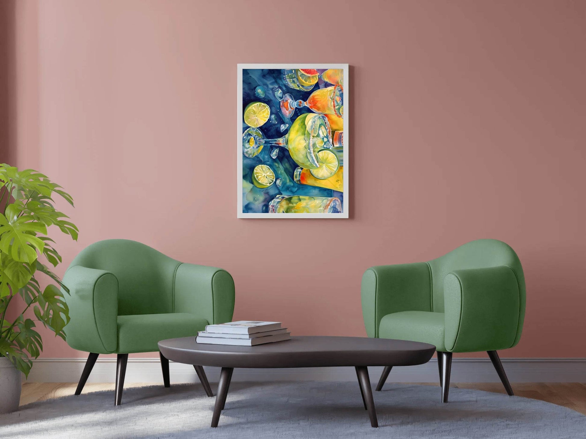 Watercolor Painting of Lemonade Drink - beink online art store