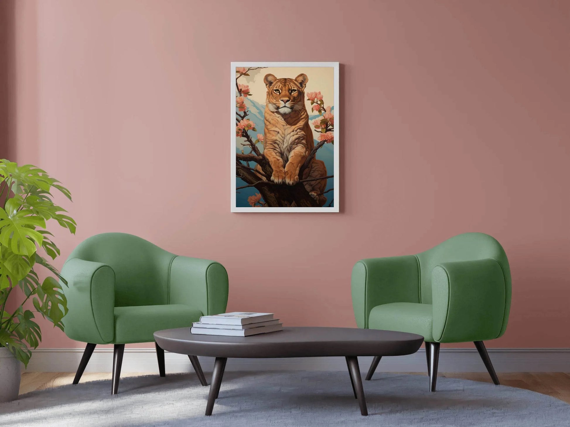 Painting of Lion Animal Wall Art - beink online art store