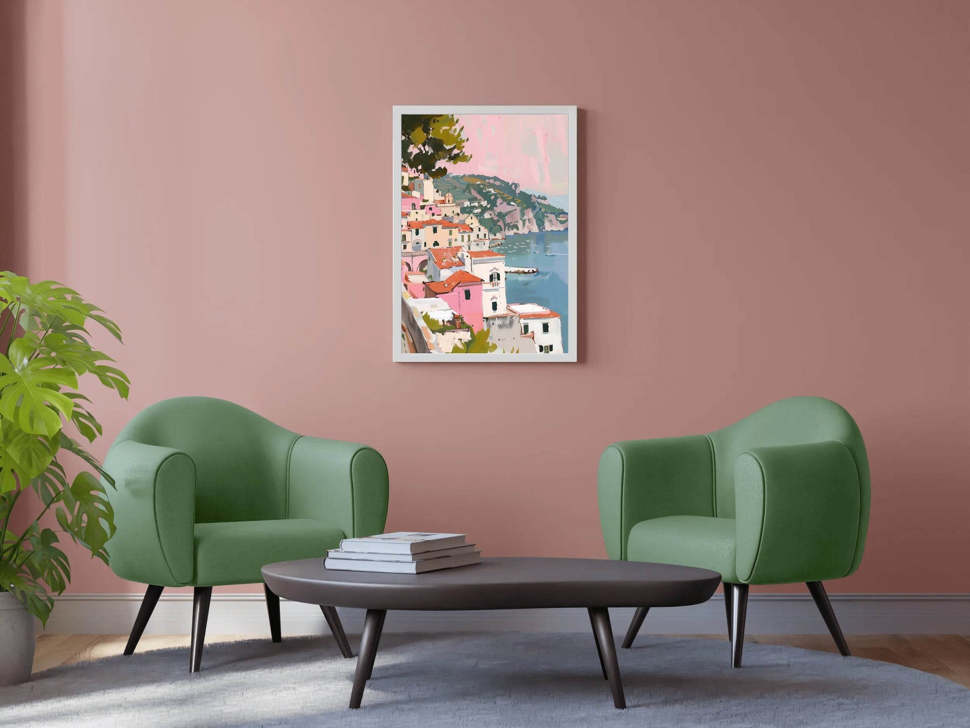 Beautiful Village By The Beach Wall Art - beink online art store