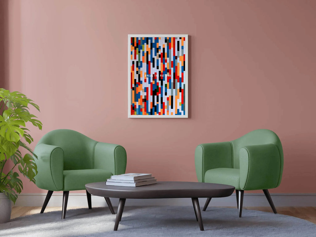 Multicolor Stripes Pattern Wall Art - beink online art store