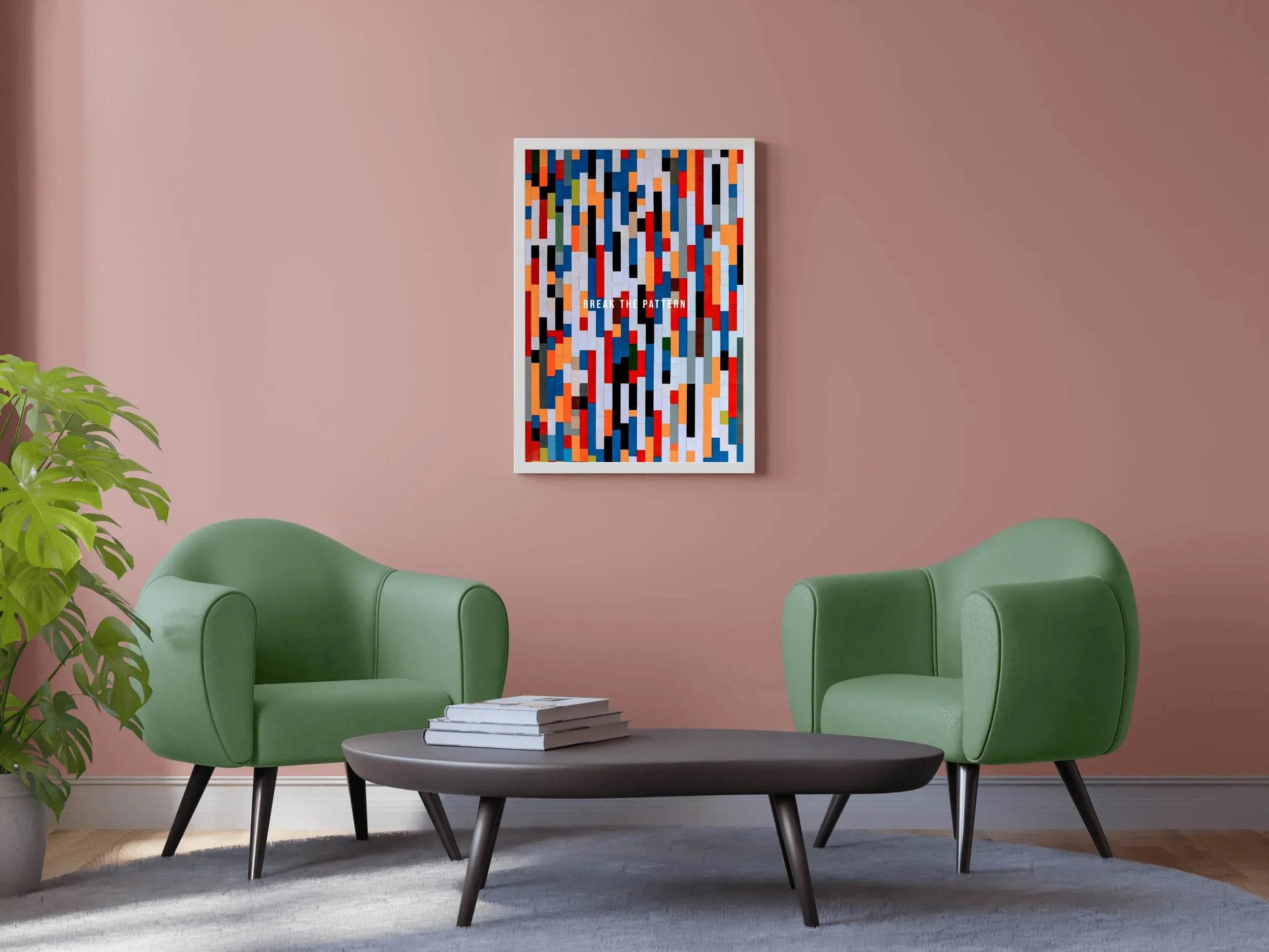 Multicolor Stripes Pattern Wall Art - beink online art store