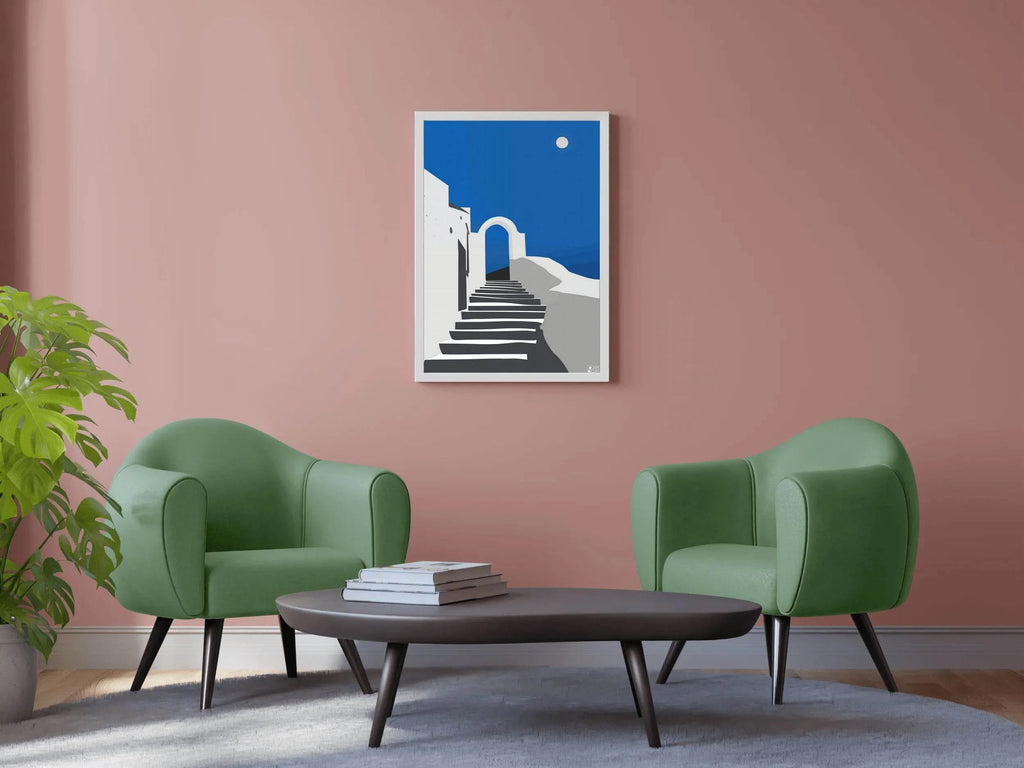 Stairs to the Sky. Santorini - Greece Wall Art - beink online art store