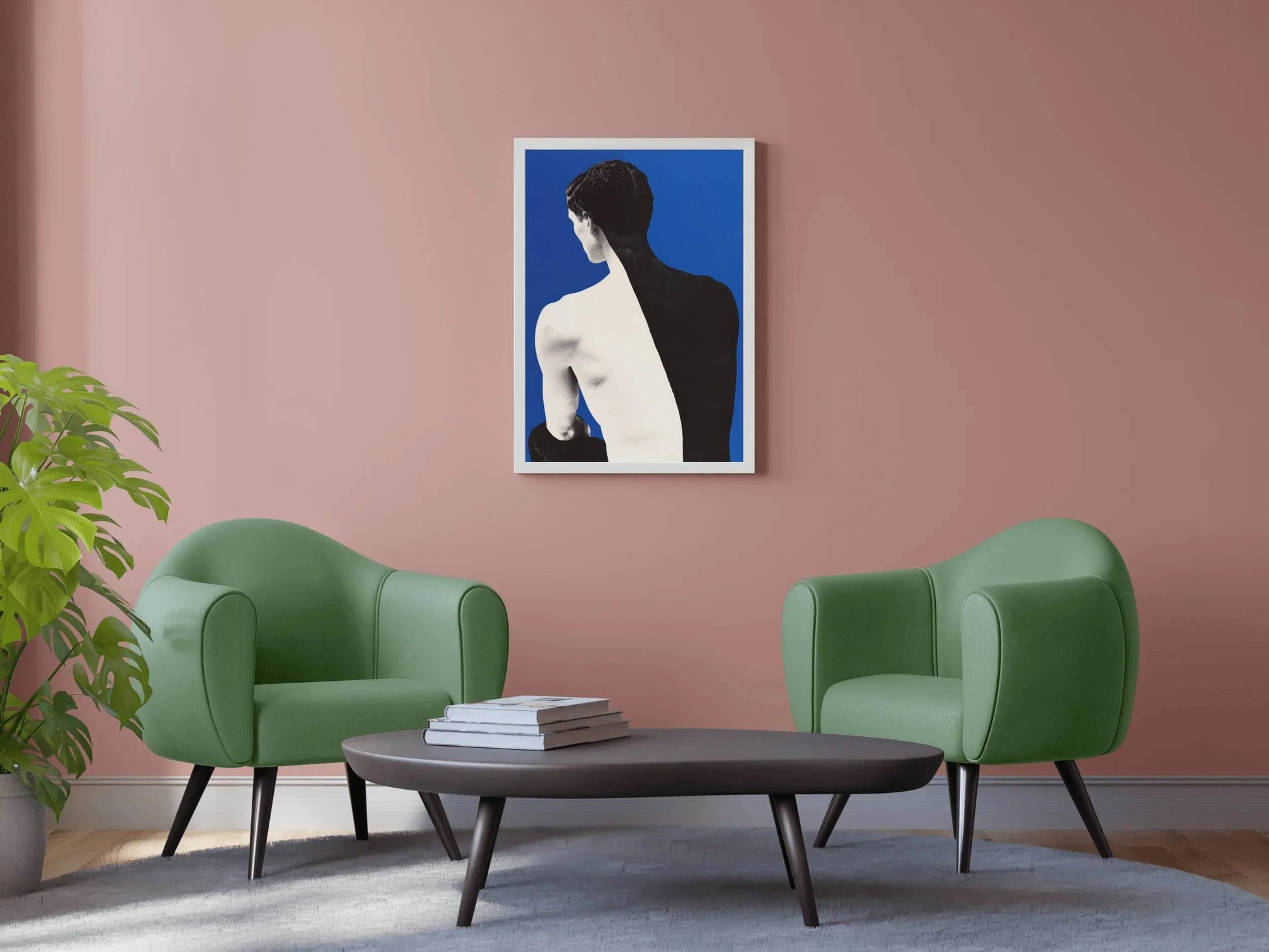 Black And White Painting Back Of Person Wall Art - beink online art store