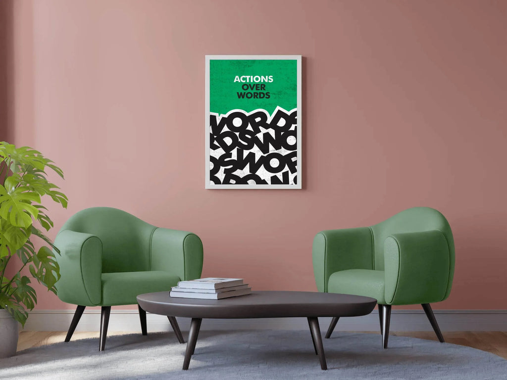 Action Quote Motivational Wall Art - beink online art store