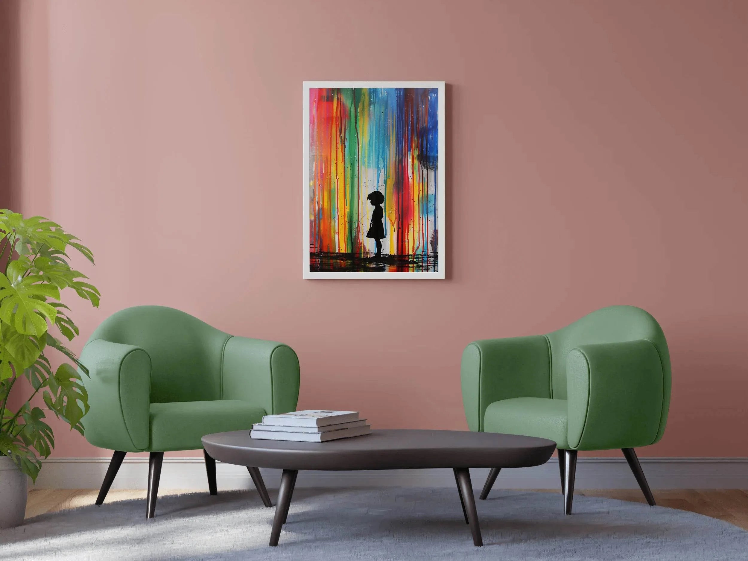 Standing Alone in a World of Color Wall Art - beink online art store