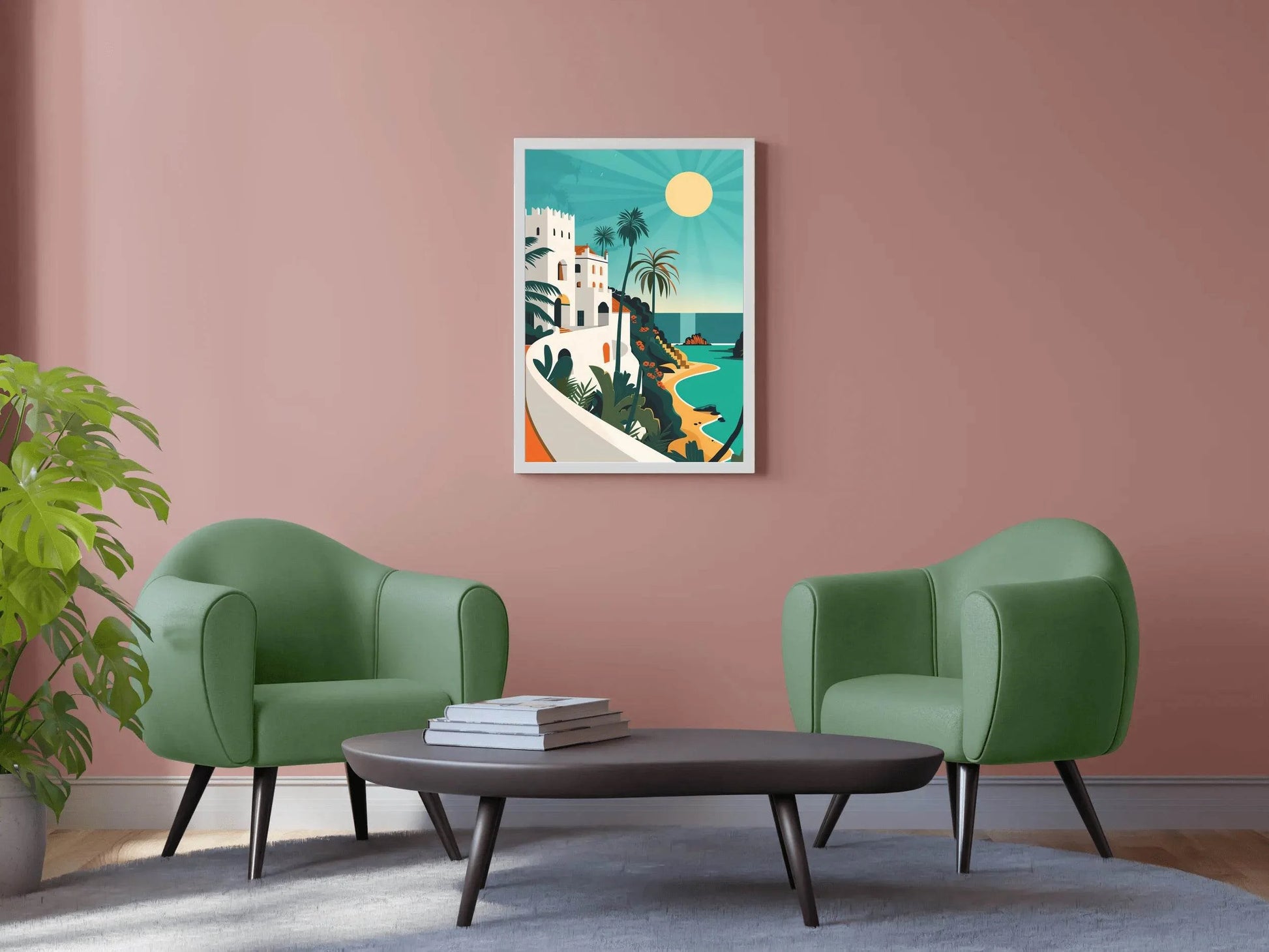 Mediterranean Coast Painting Wall Art - beink online art store