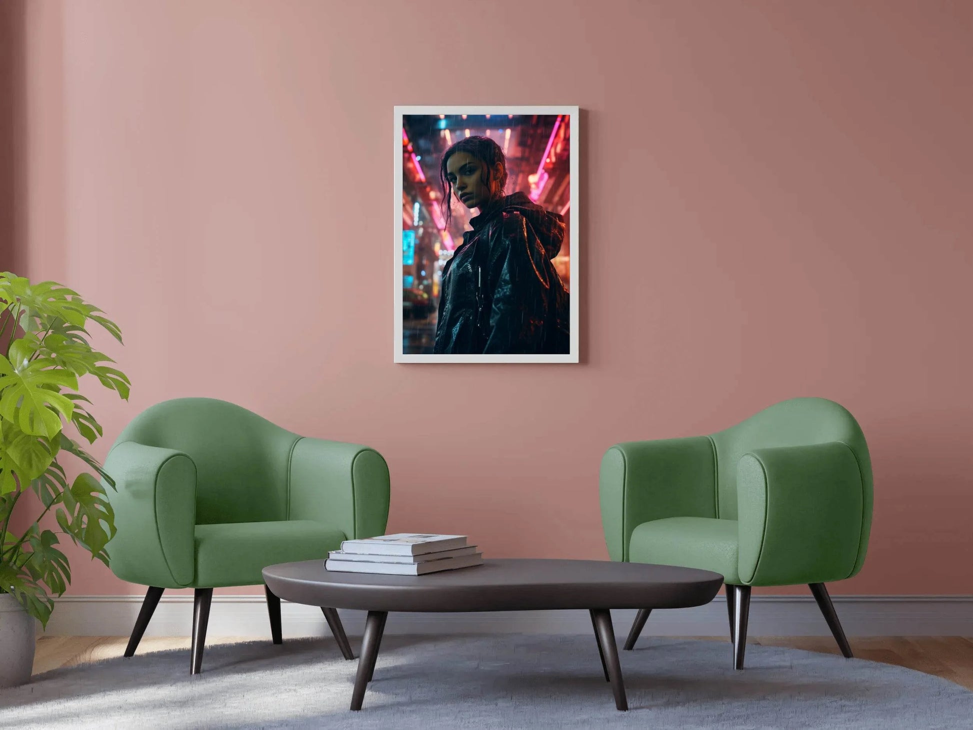 Cyberpunk Female Warrior Wall Art - beink online art store