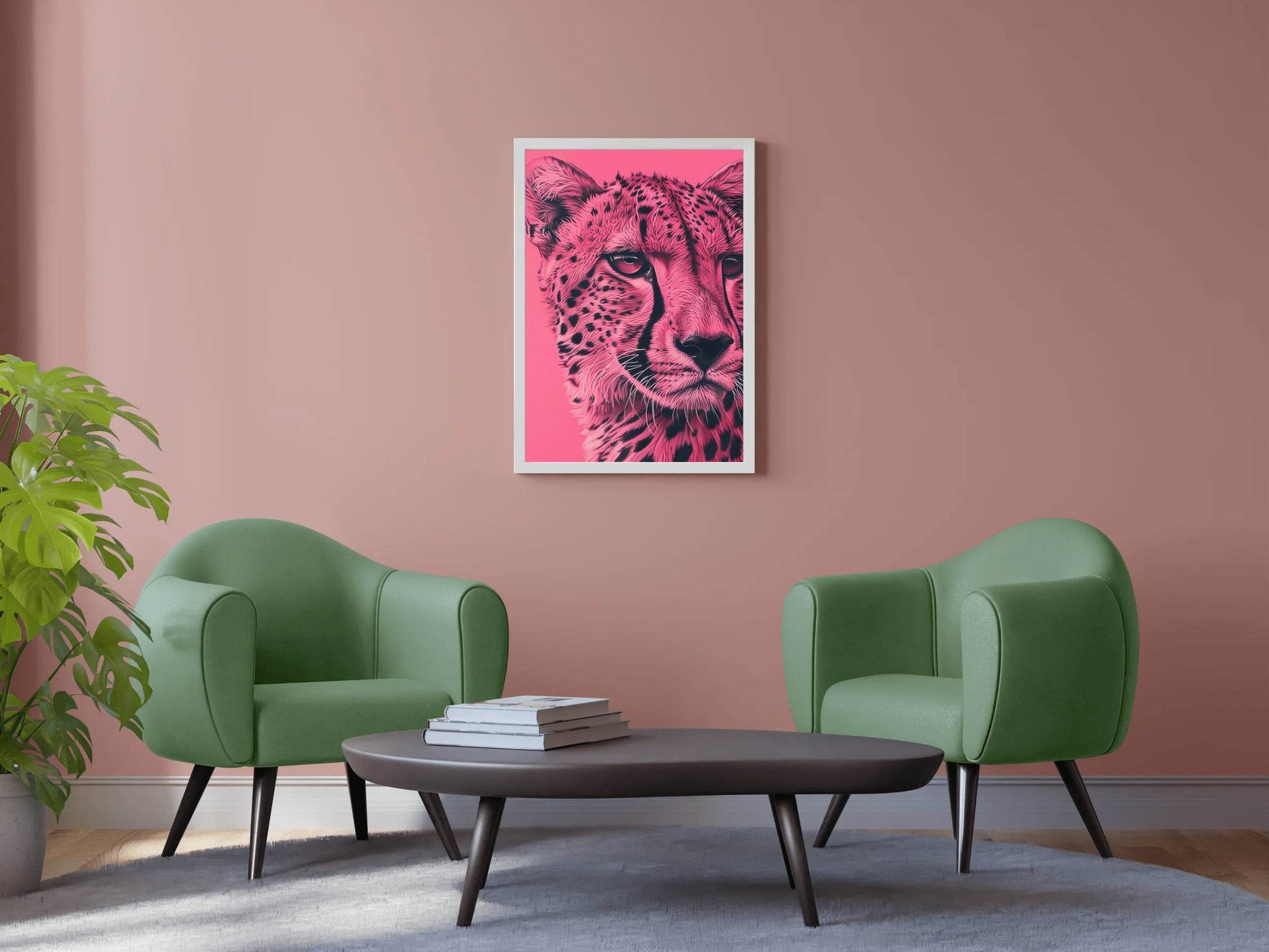 Pink Leopard Background Wall Art - beink online art store