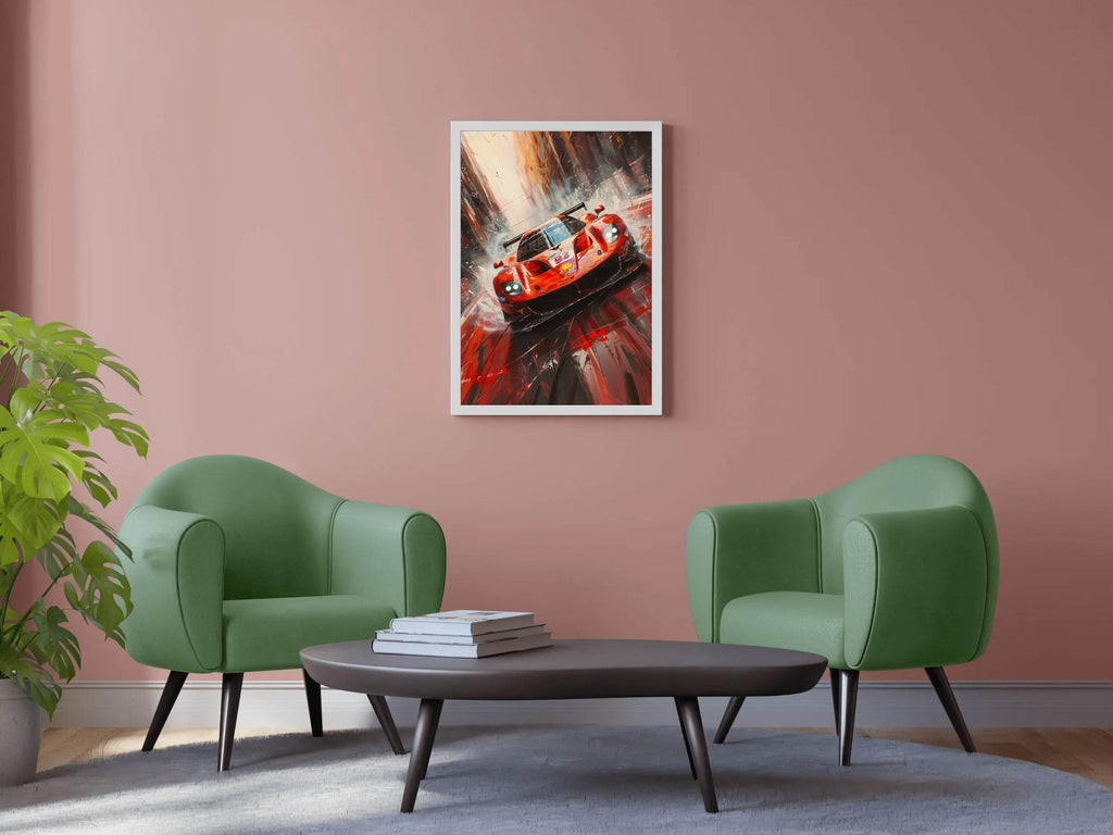 Ferrari 488 Full Red Wall Art - beink online art store