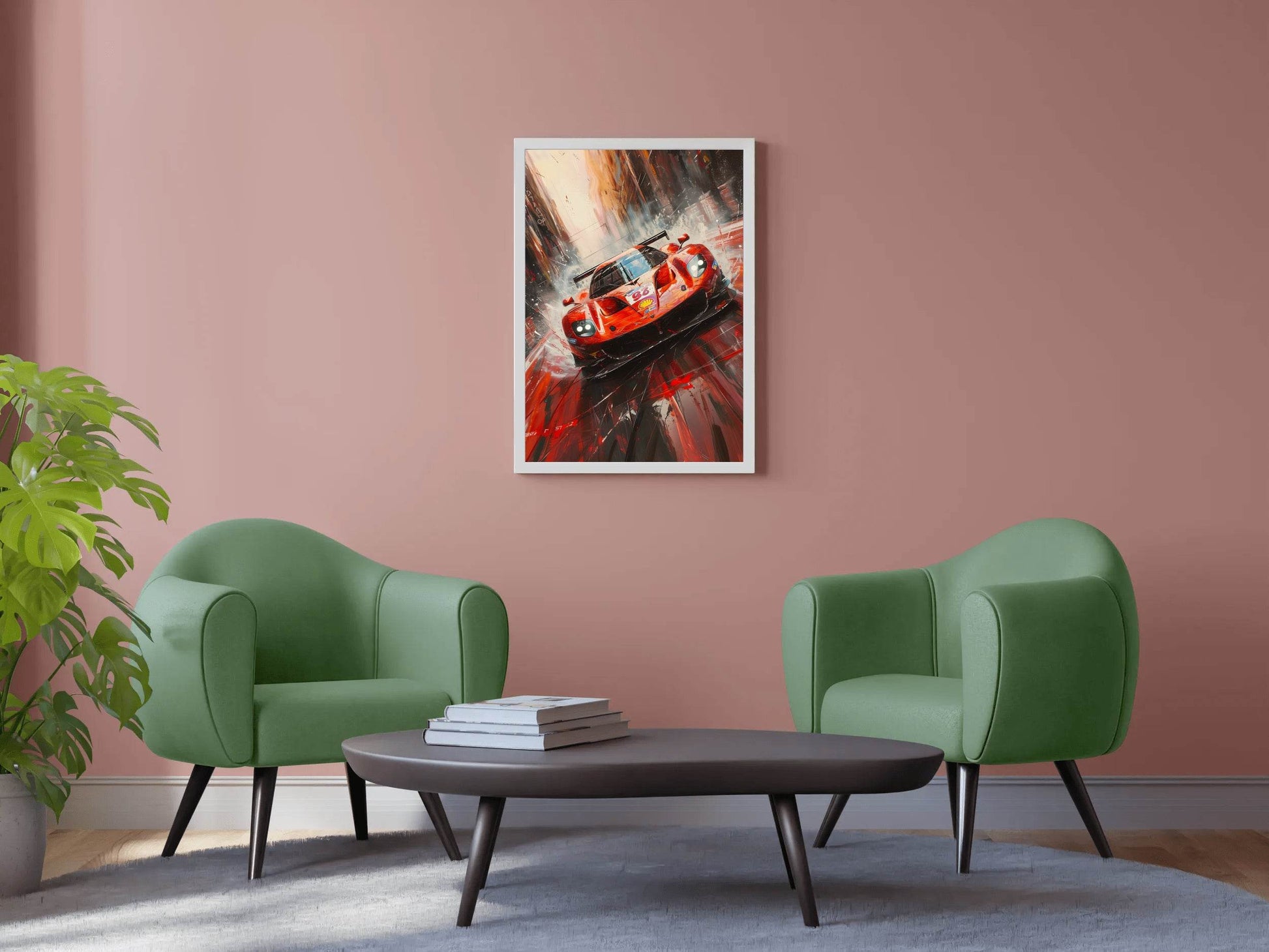 Ferrari 488 Full Red Wall Art - beink online art store