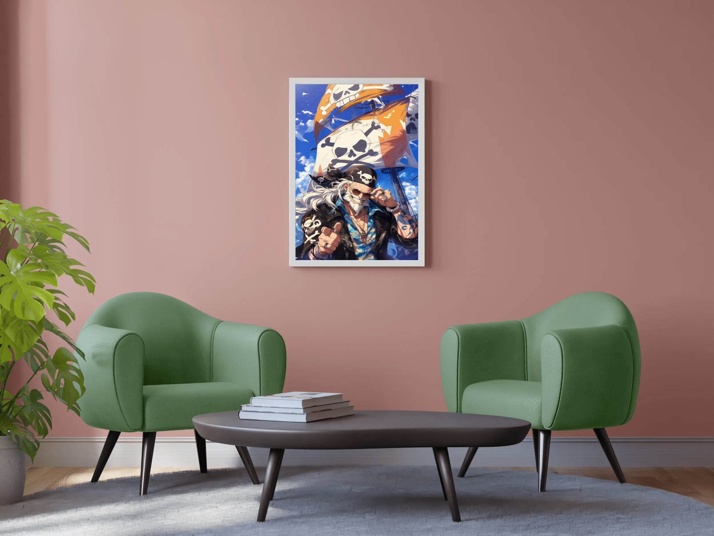Gold Roger Pirate King Anime Wall Art - beink online art store