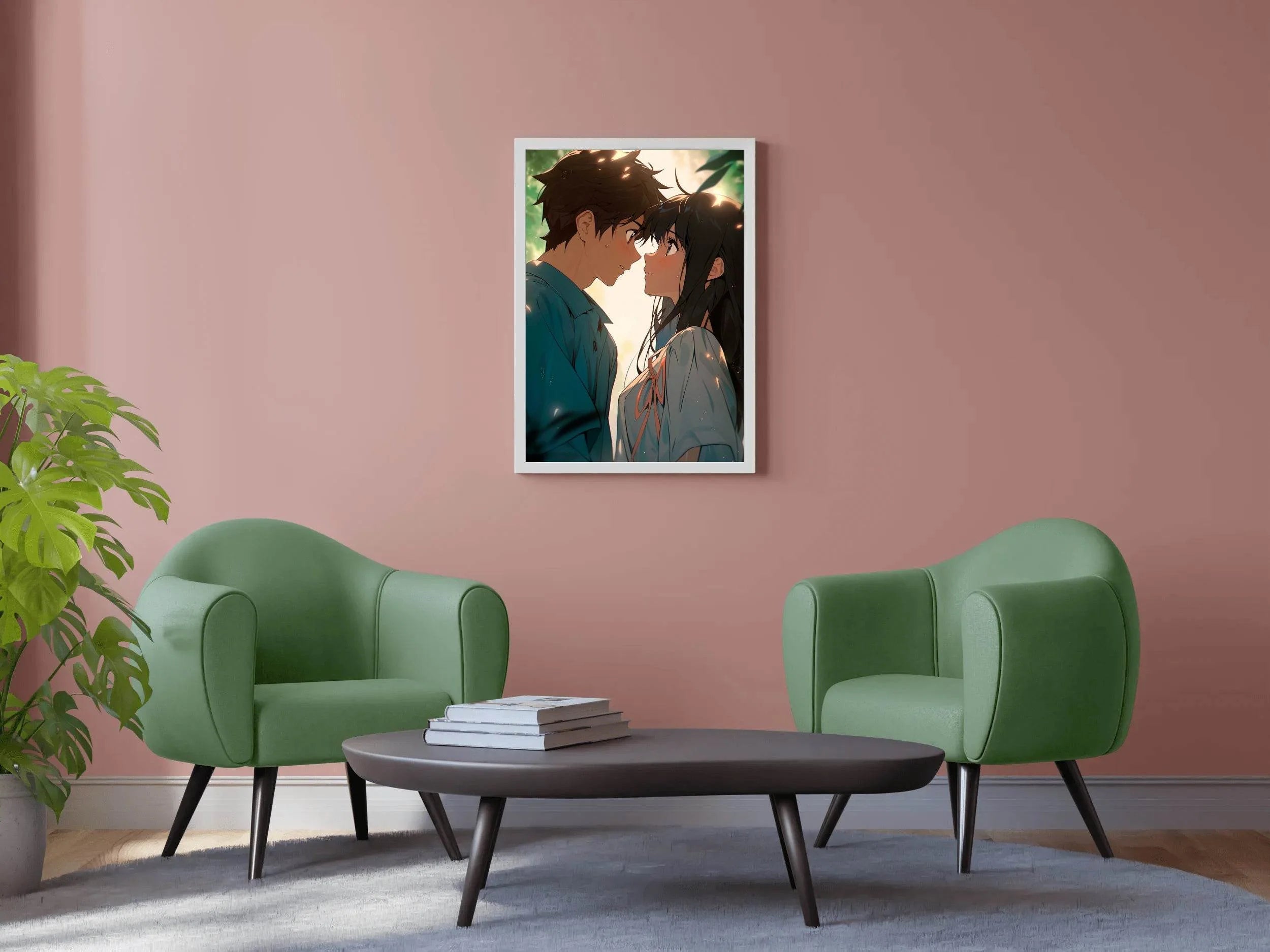 Beautiful Anime couple Wall Art - beink online art store
