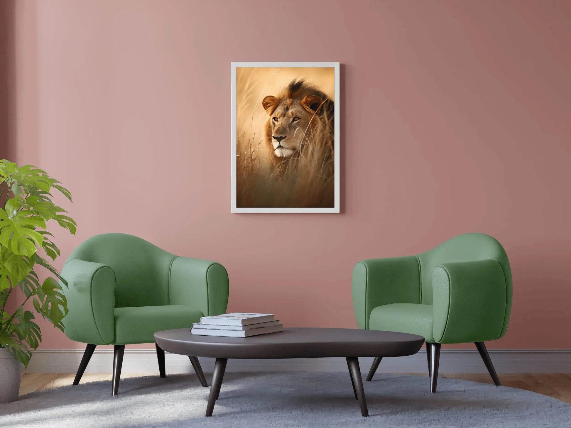 Painting of Lion Animal Wall Art - beink online art store