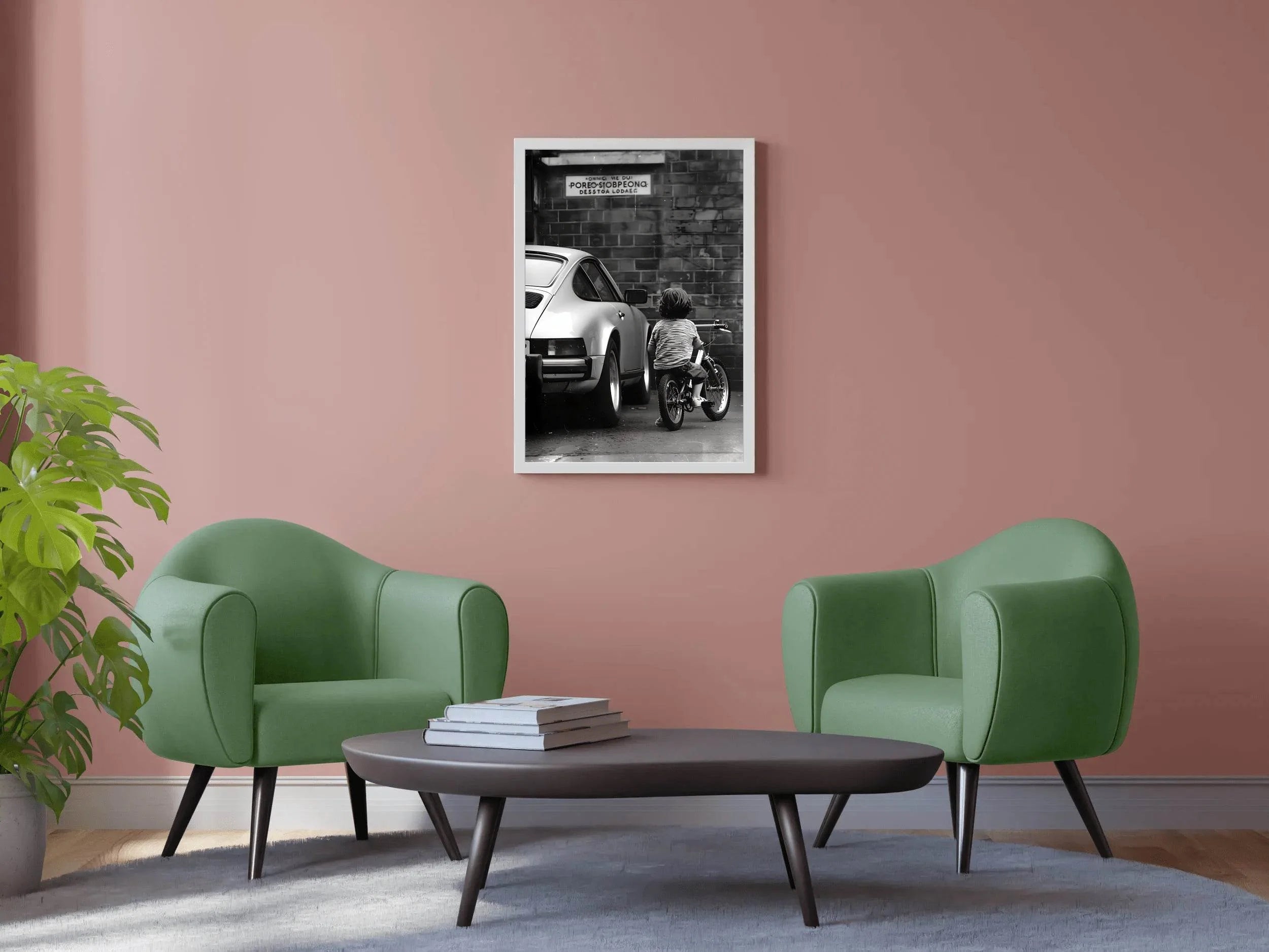 Kid With Porsche 911 Wall Art - beink online art store